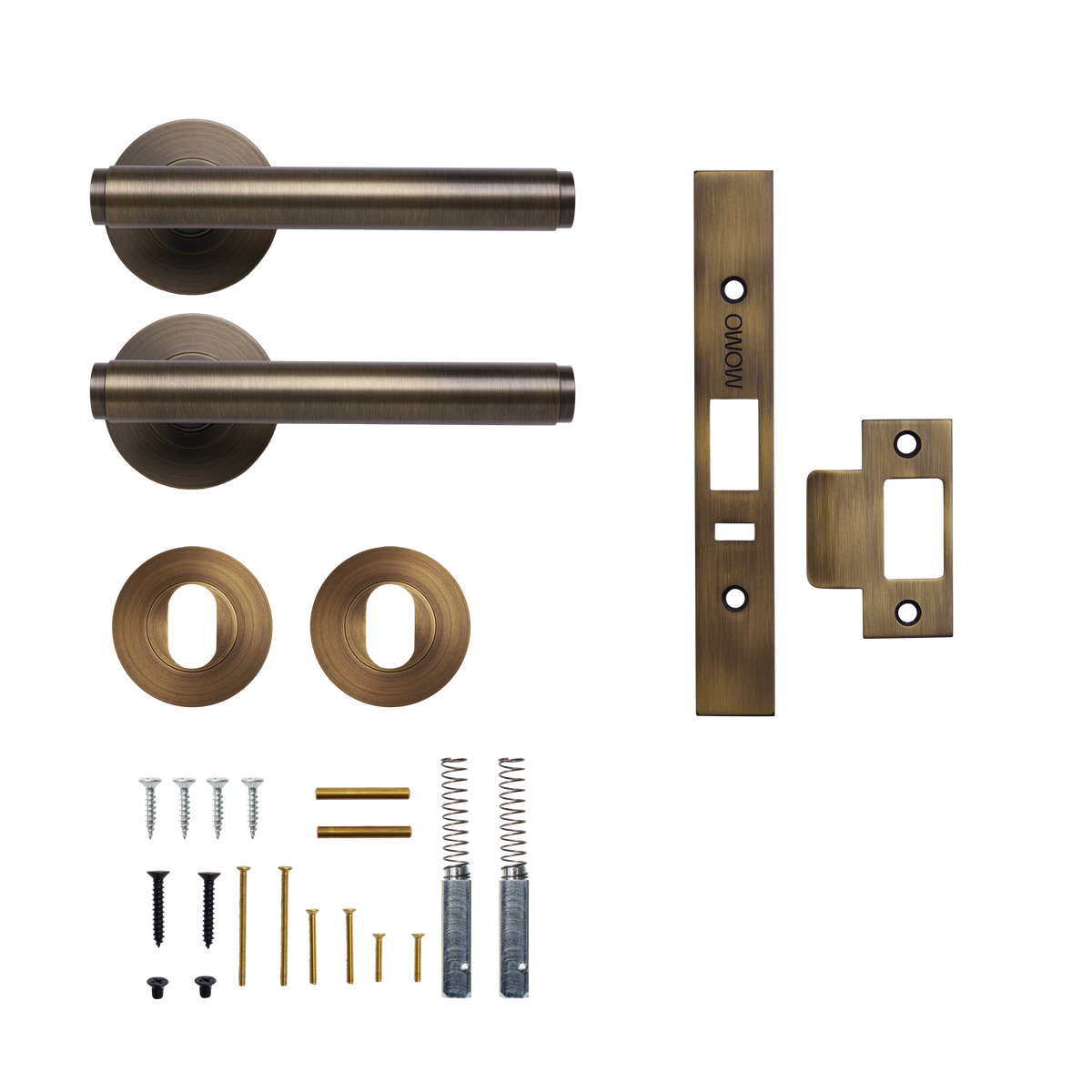 Momo Bellevue Plain Solid Brass Lever Entrance Set to Suit Dormakaba MS2600 and MS2900 Series locks in Bronze