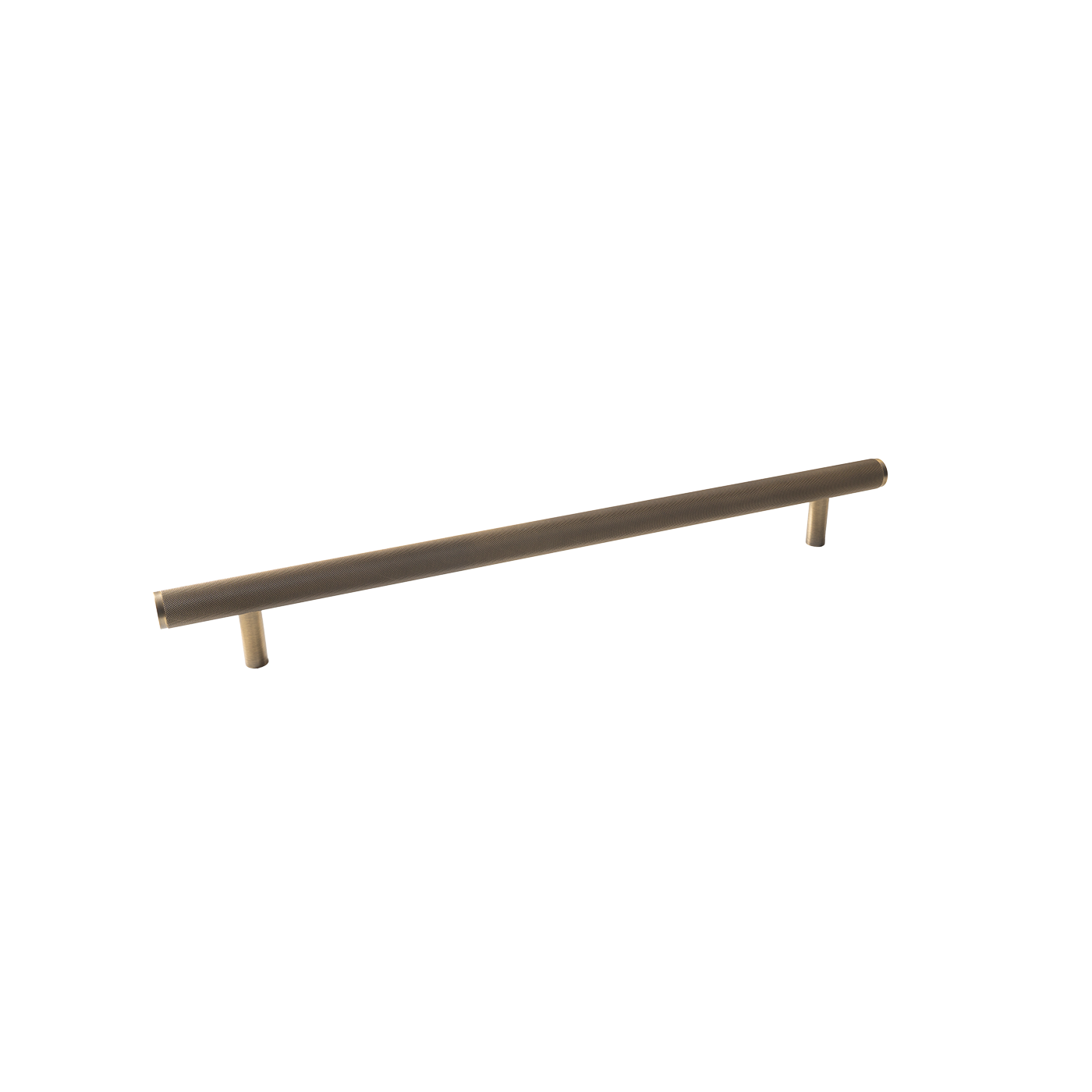 Momo Bellevue Solid Brass Knurled Entrance Pull Handle In Dark Brushed Brass