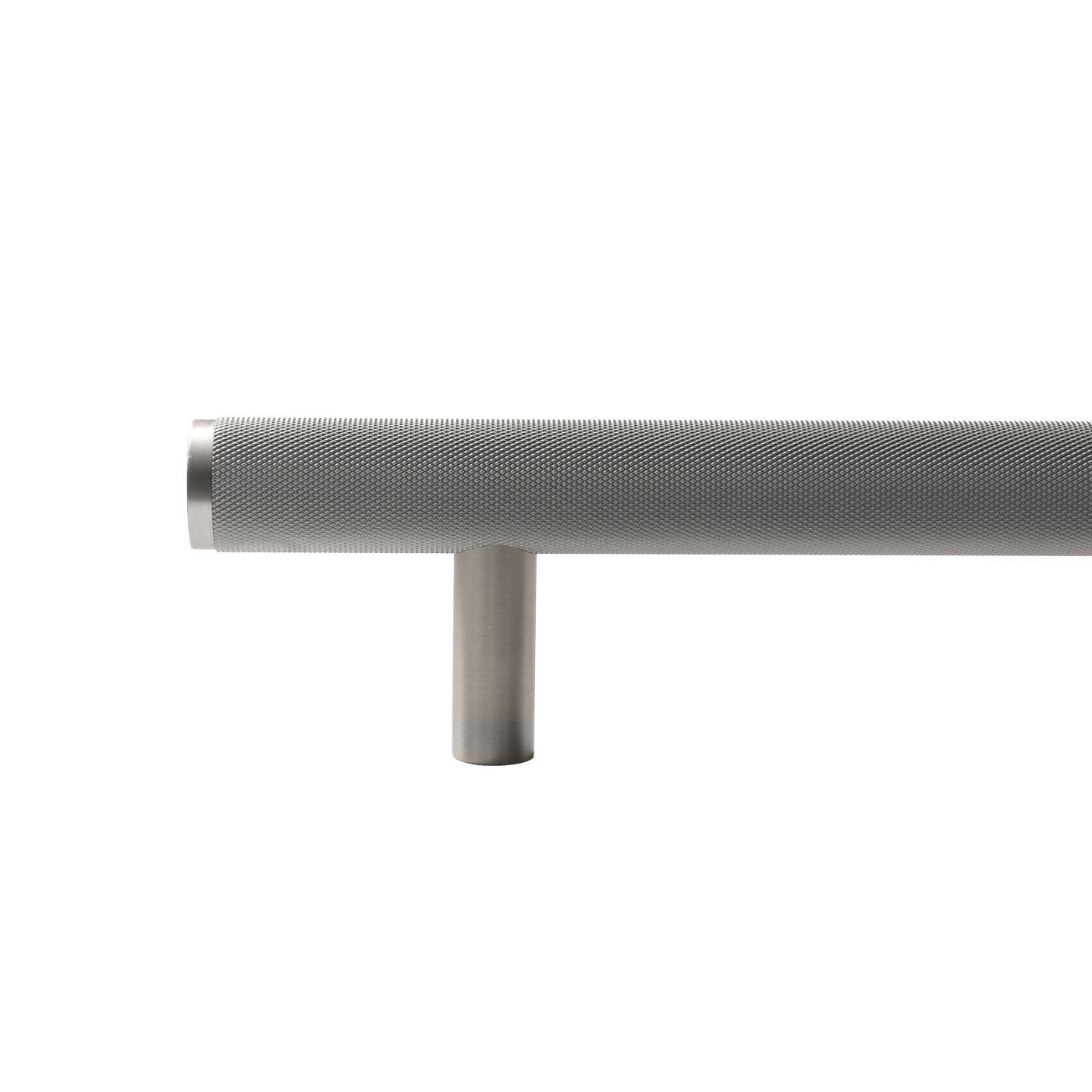 Momo Bellevue Solid Brass Knurled Entrance Pull Handle In Dull Brushed Nickel (2)