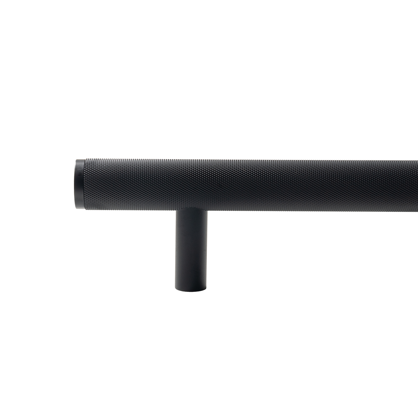 Momo Bellevue Solid Brass Knurled Entrance Pull Handle In Matt Black (2)