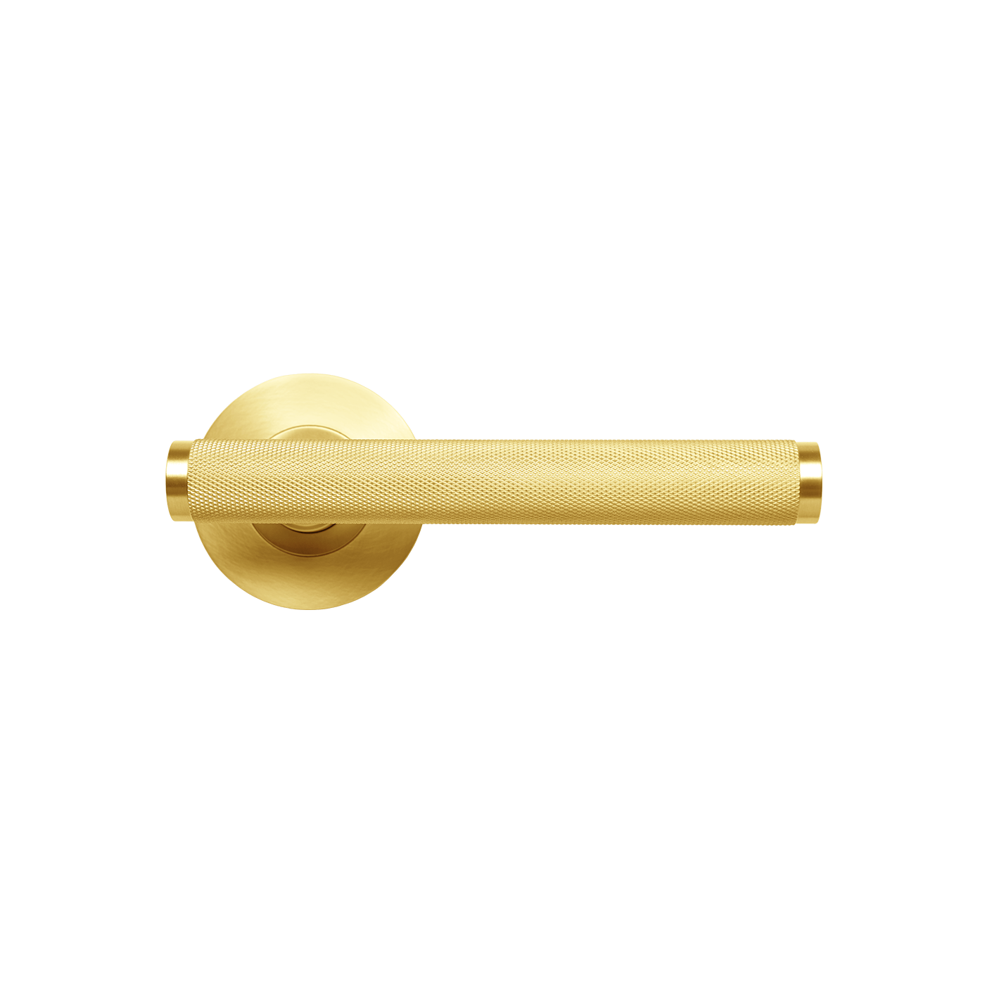 Momo Bellevue Solid Brass Knurled Lever Entrance Set In Brushed Satin Brass (1)