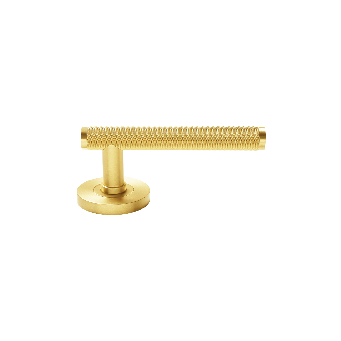 Momo Bellevue Solid Brass Knurled Lever Entrance Set In Brushed Satin Brass (2)