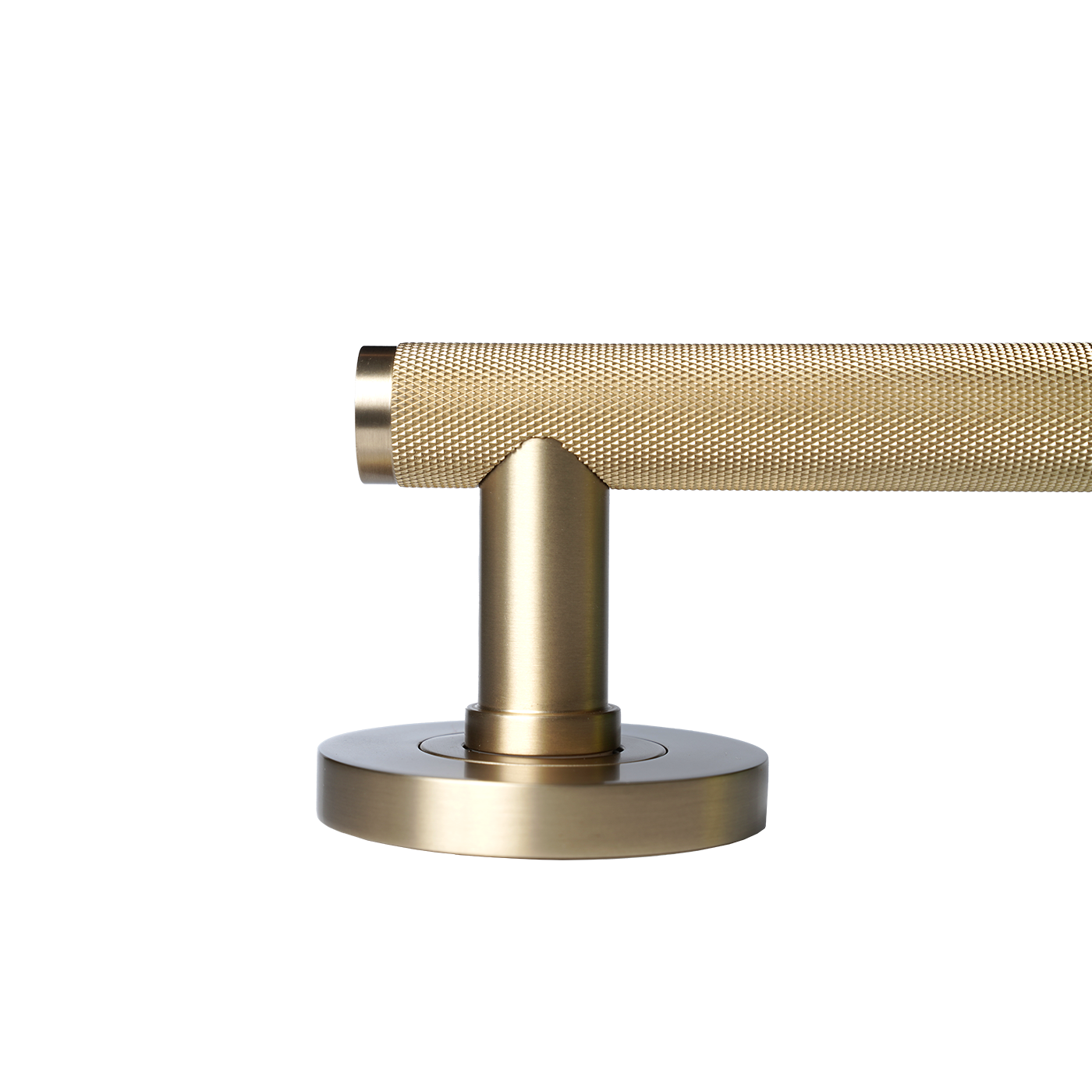 Momo Bellevue Solid Brass Knurled Tubular Latch Privacy Lever Set In Brushed Satin Brass (3)