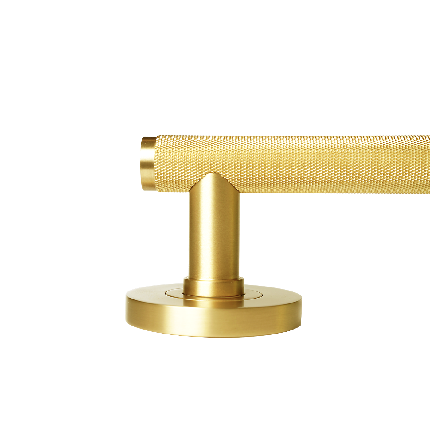 Momo Bellevue Solid Brass Knurled Mortice Lock Privacy Lever Set In Brushed Satin Brass (3)