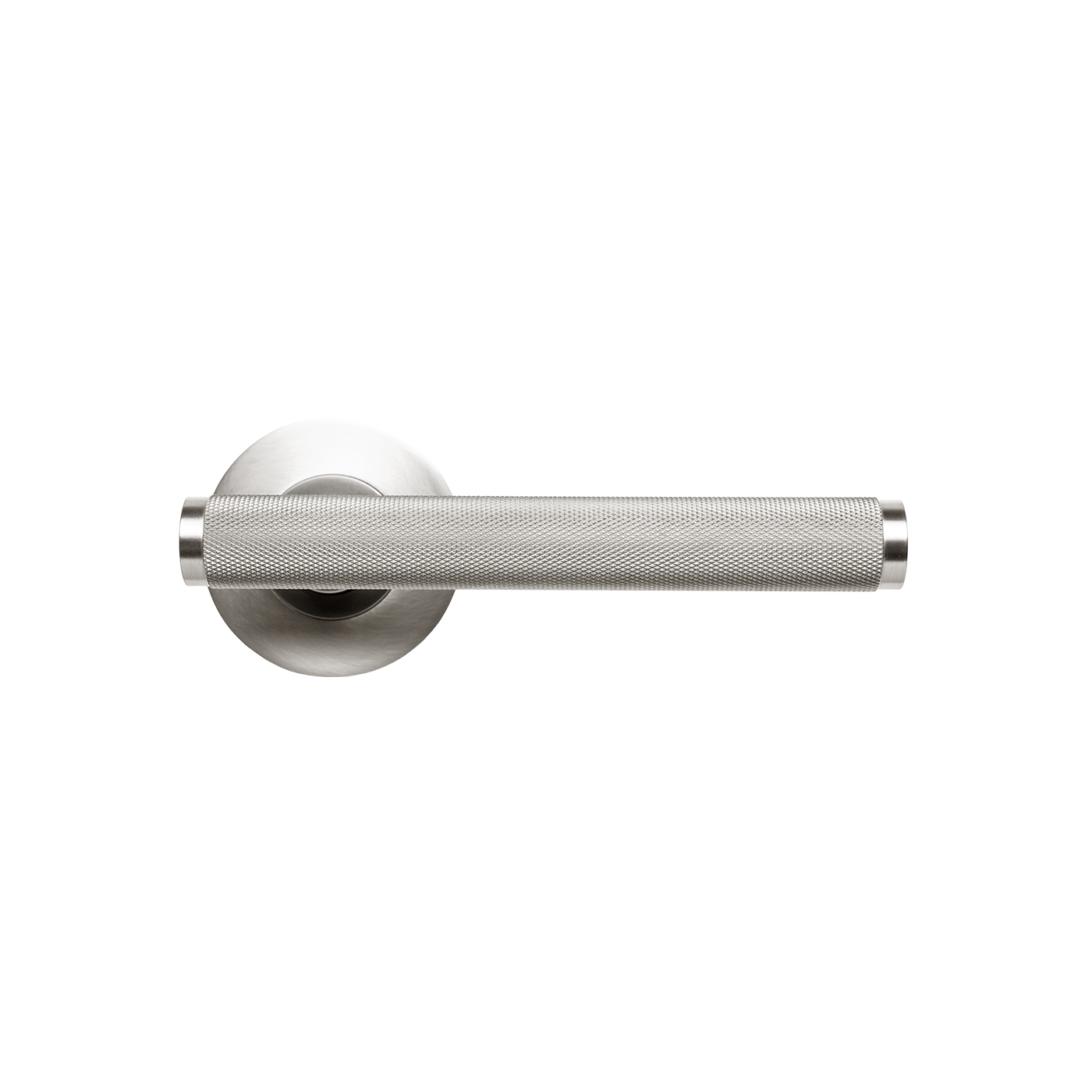 Momo Bellevue Solid Brass Knurled Mortice Lock Privacy Lever Set In Dull Brushed Nickel (1)