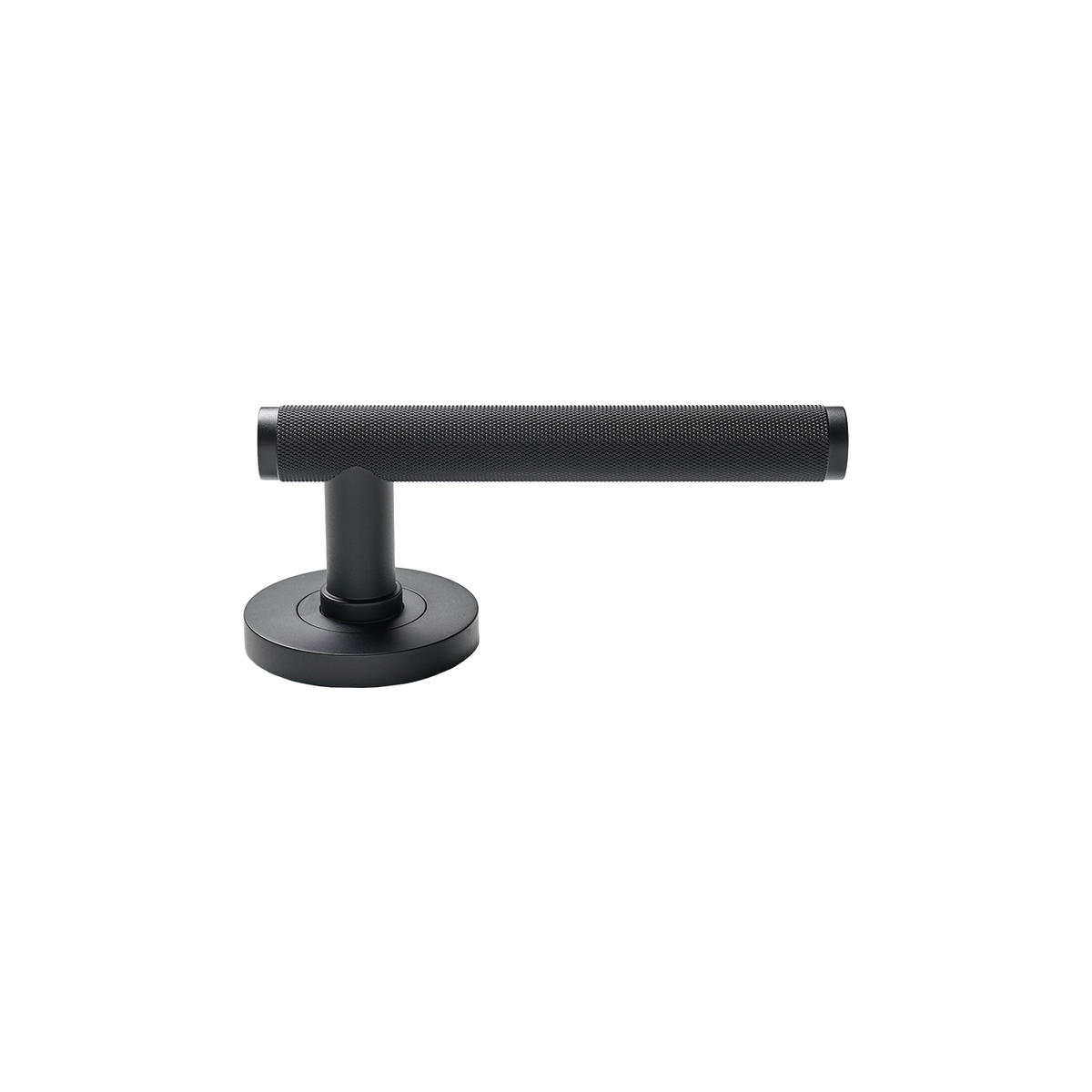 Momo Bellevue Knurled Solid Brass Single Dummy Lever In Matt Black (1)