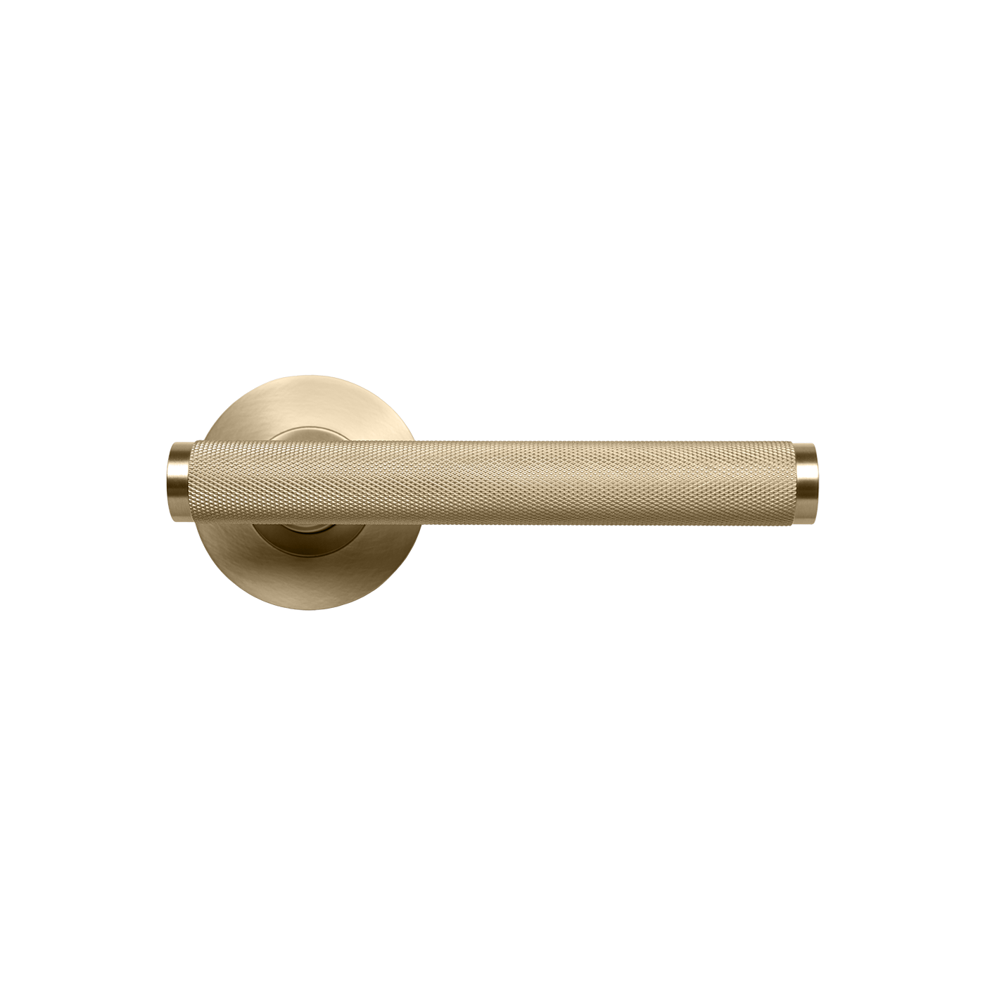 Momo Bellevue Knurled Lever Handle Set Brushed Satin Brass