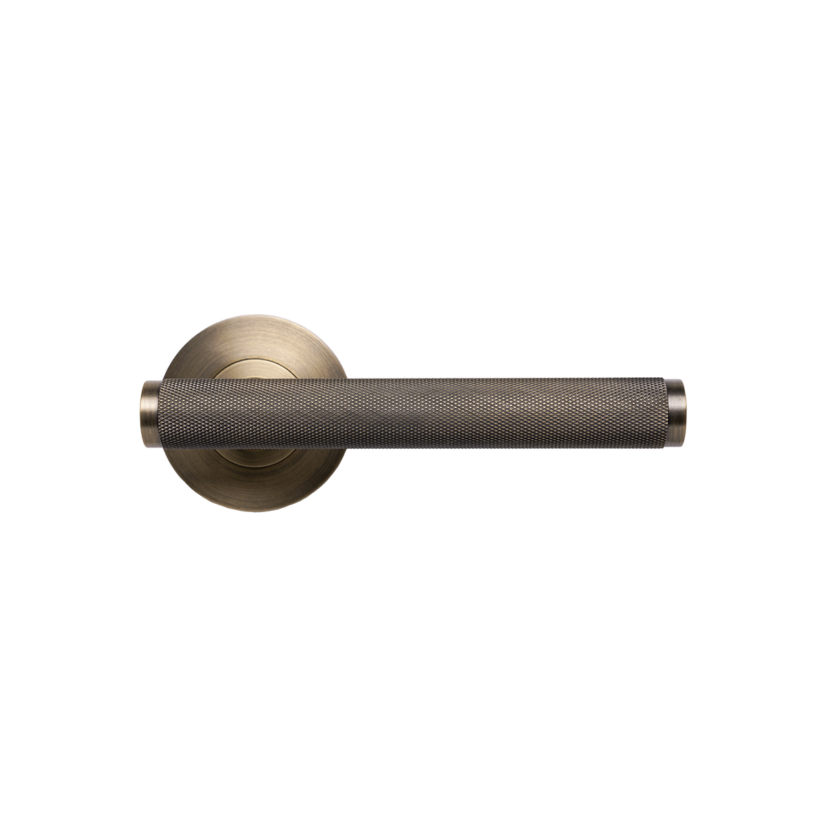 Momo Bellevue Knurled Solid Brass Single Dummy Lever In Dark Brushed Brass