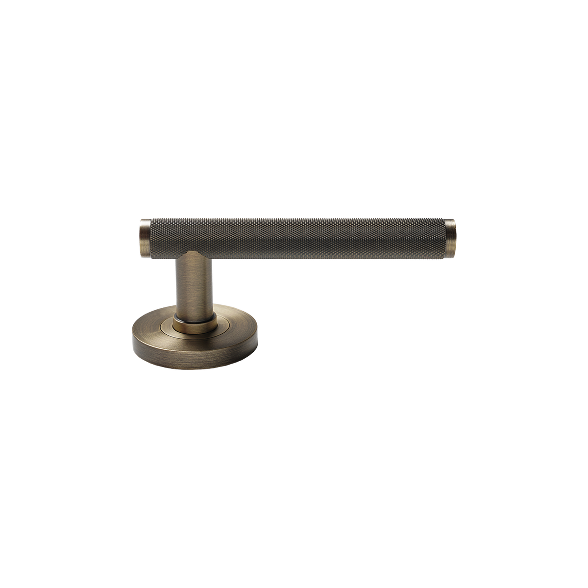 Momo Bellevue Knurled Solid Brass Single Dummy Lever In Dark Brushed Brass (1)
