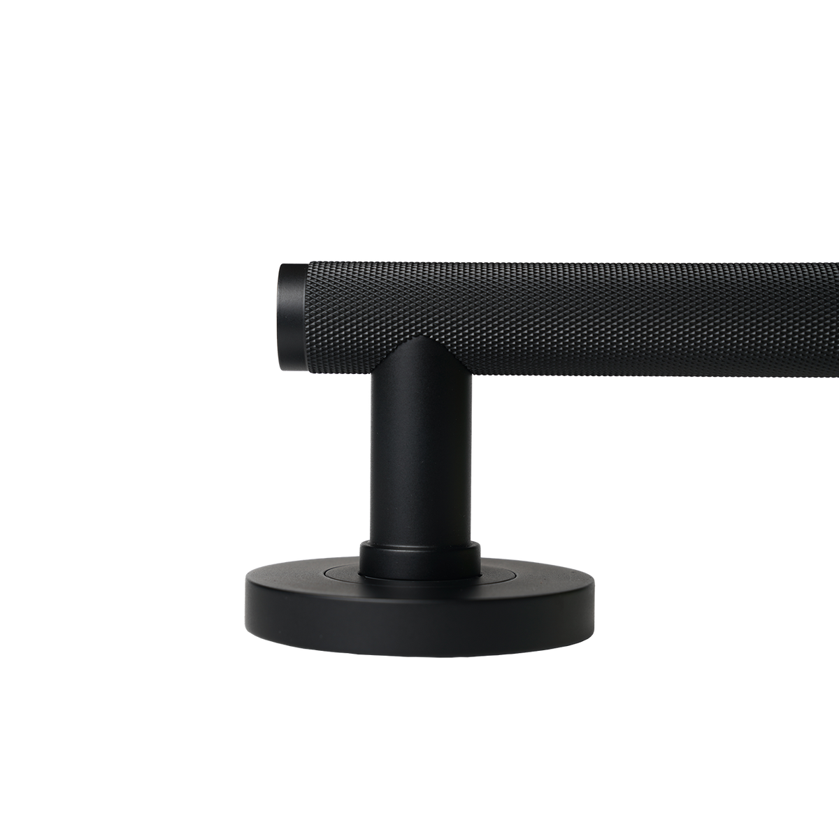 Momo Bellevue Knurled Solid Brass Lever Entrance Set to Suit Dormakaba MS2600 and MS2900 Series locks in Matt Black (3)