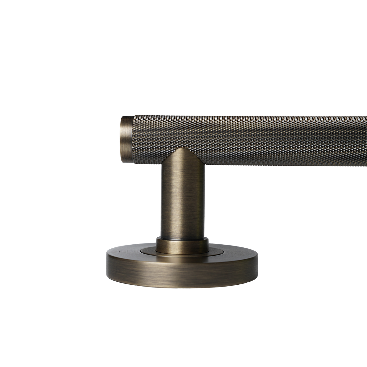 Momo Bellevue Knurled Solid Brass Lever Entrance Set to Suit Dormakaba MS2600 and MS2900 Series locks in Dark Brushed Brass (3)