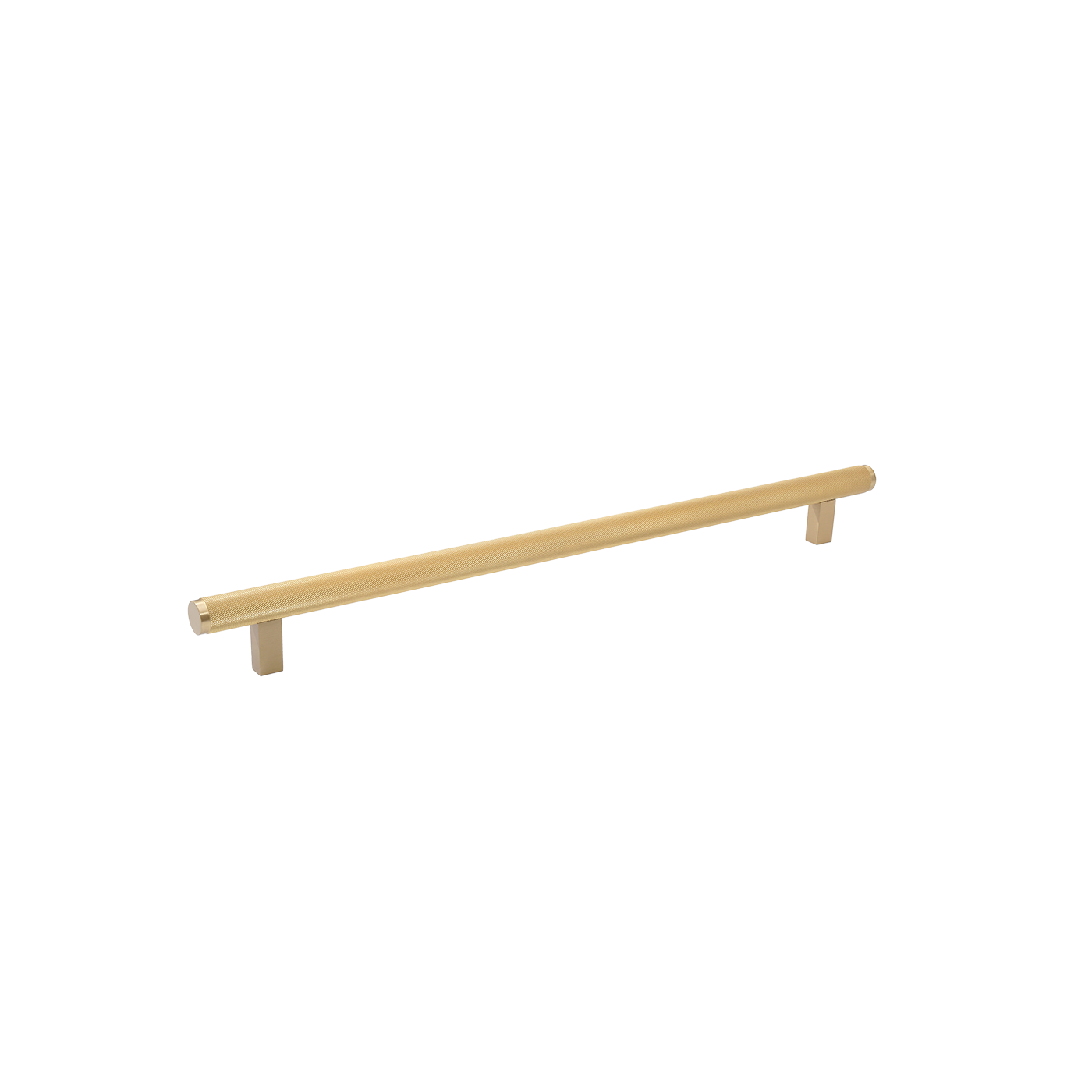 Momo Bellevue Solid Brass Knurled Door Pull With Back to Back Fixing In Brushed Satin Brass