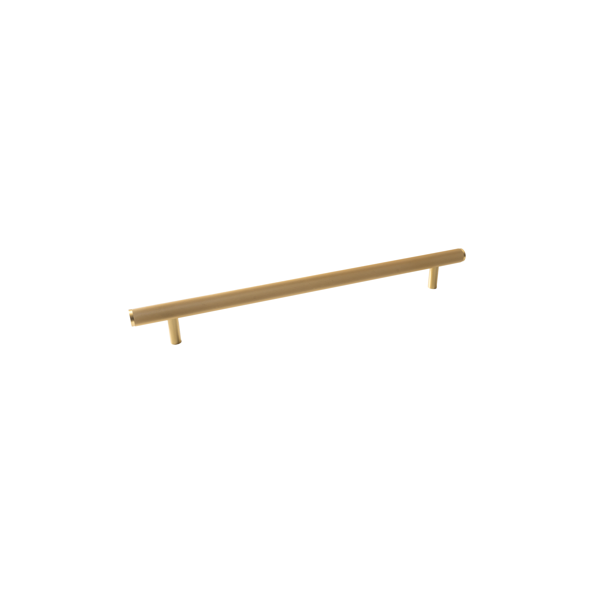 Momo Bellevue Solid Brass Knurled Door Pull With Back to Back Fixing In Brushed Satin Brass