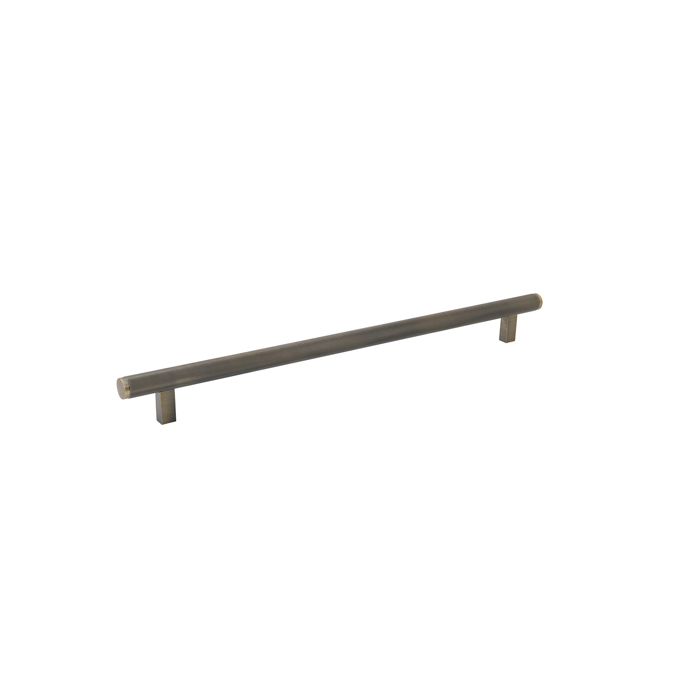 Momo Bellevue Solid Brass Knurled Door Pull With Back to Back Fixing In Dark Brushed Brass