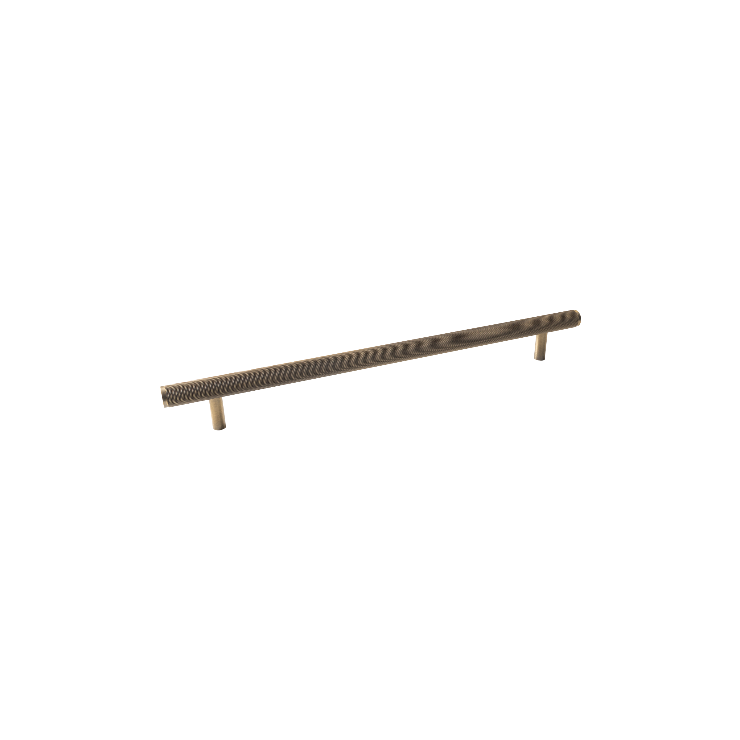 Momo Bellevue Solid Brass Knurled Door Pull With Back to Back Fixing In Dark Brushed Brass