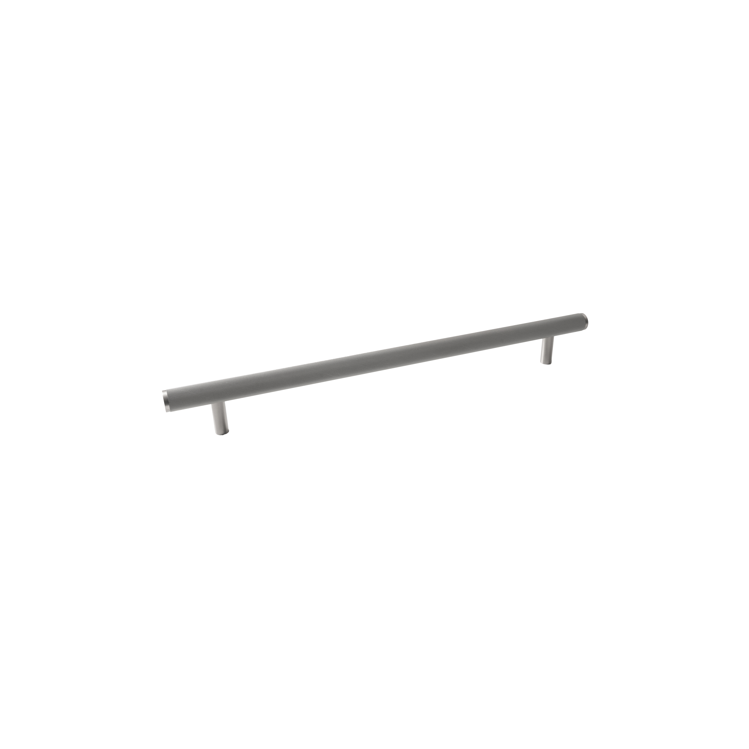 Momo Bellevue Knurled Solid Brass Door Pull Handle In Dull Brushed Nickel