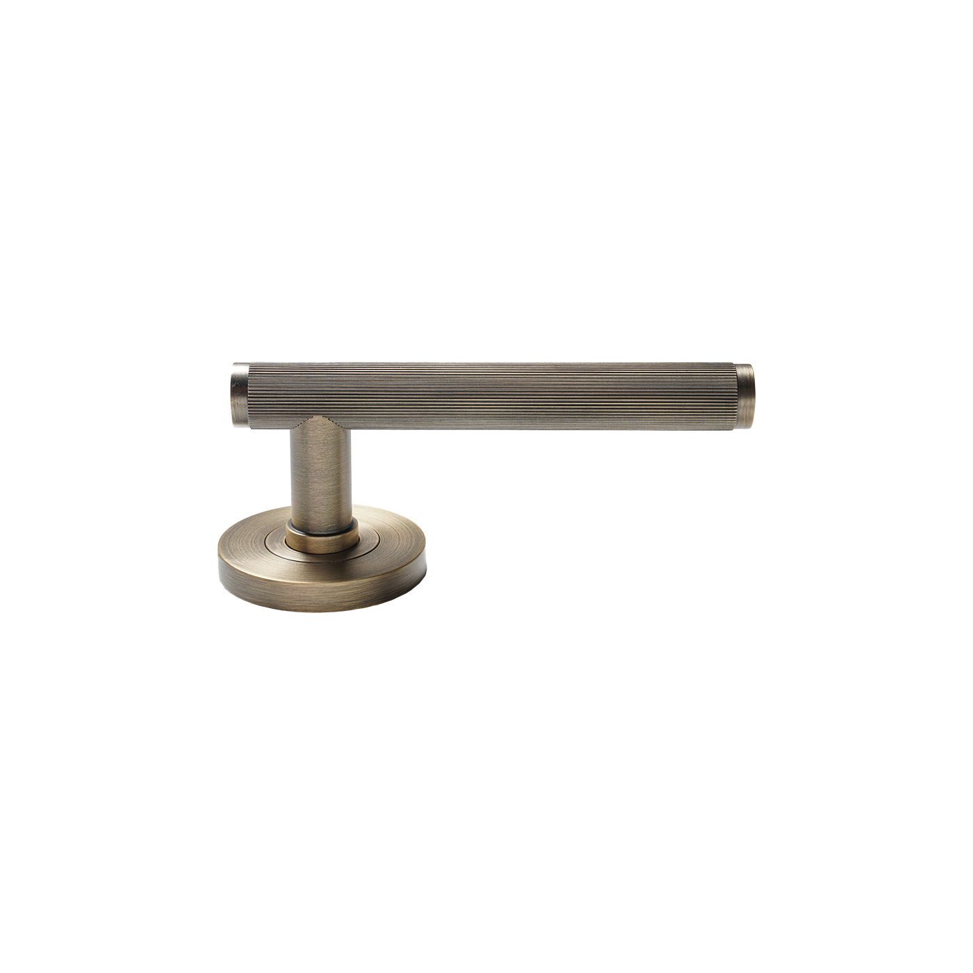 Momo Bellevue Solid Brass Lined Tubular Latch Privacy Lever Set In Dark Brushed Brass (2)