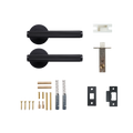 Momo Bellevue Solid Brass Lined Tubular Latch Passage Lever Set In Matt Black