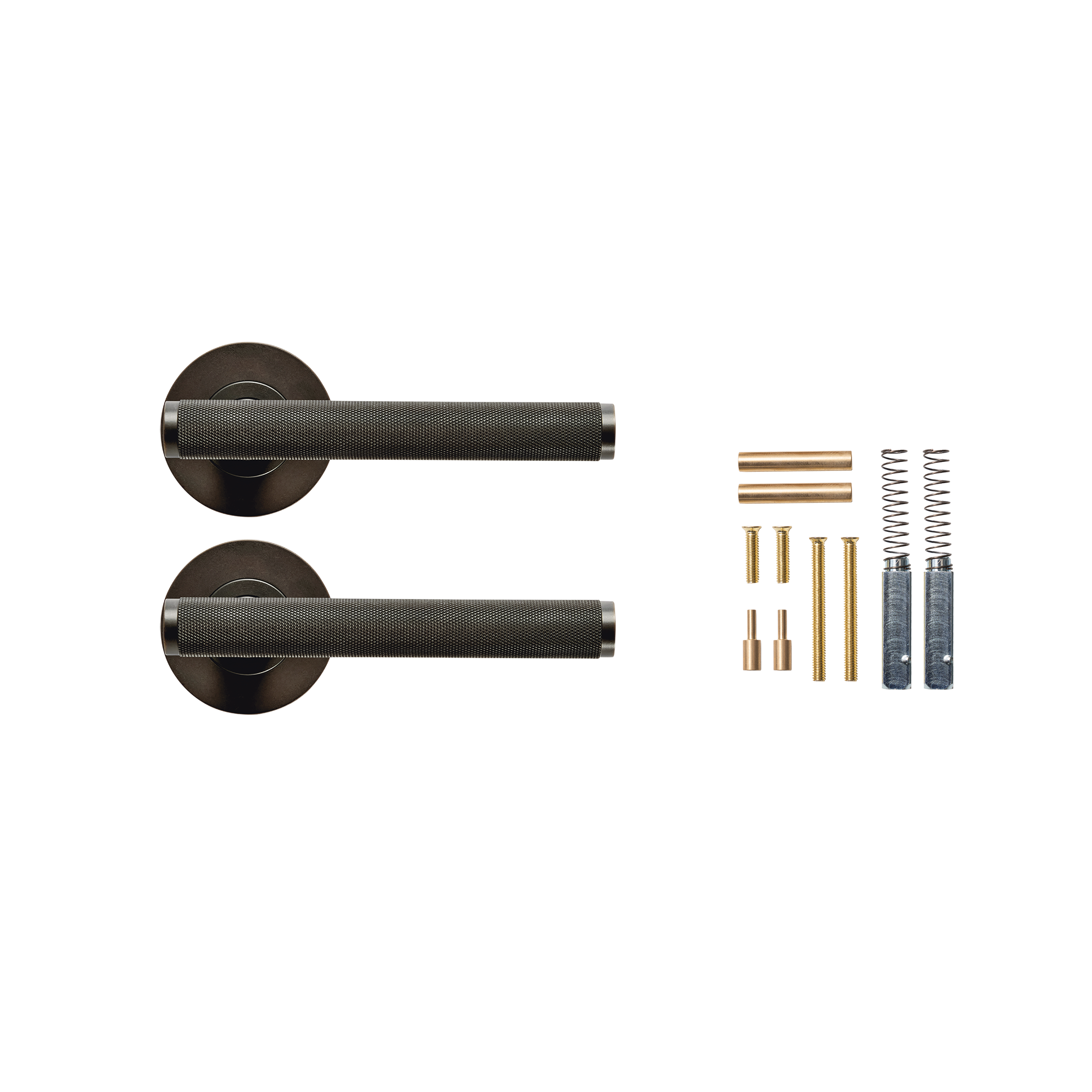 Momo Bellevue Knurled Lever Handle Set Dark Bronze (2)