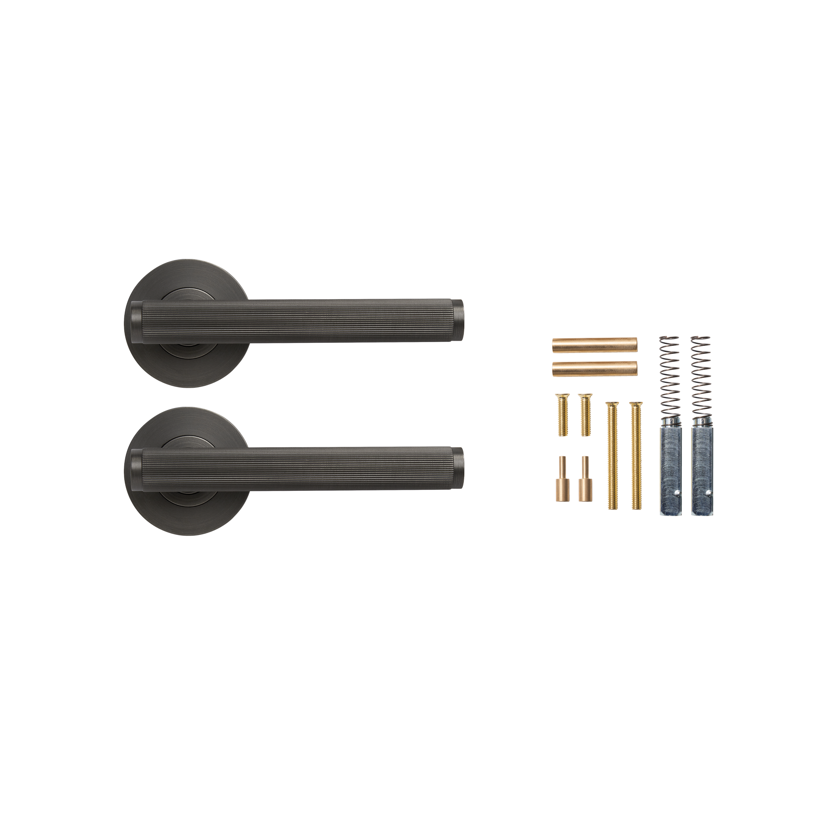 Momo Bellevue Lined Lever Handle Set Gunmetal (2)