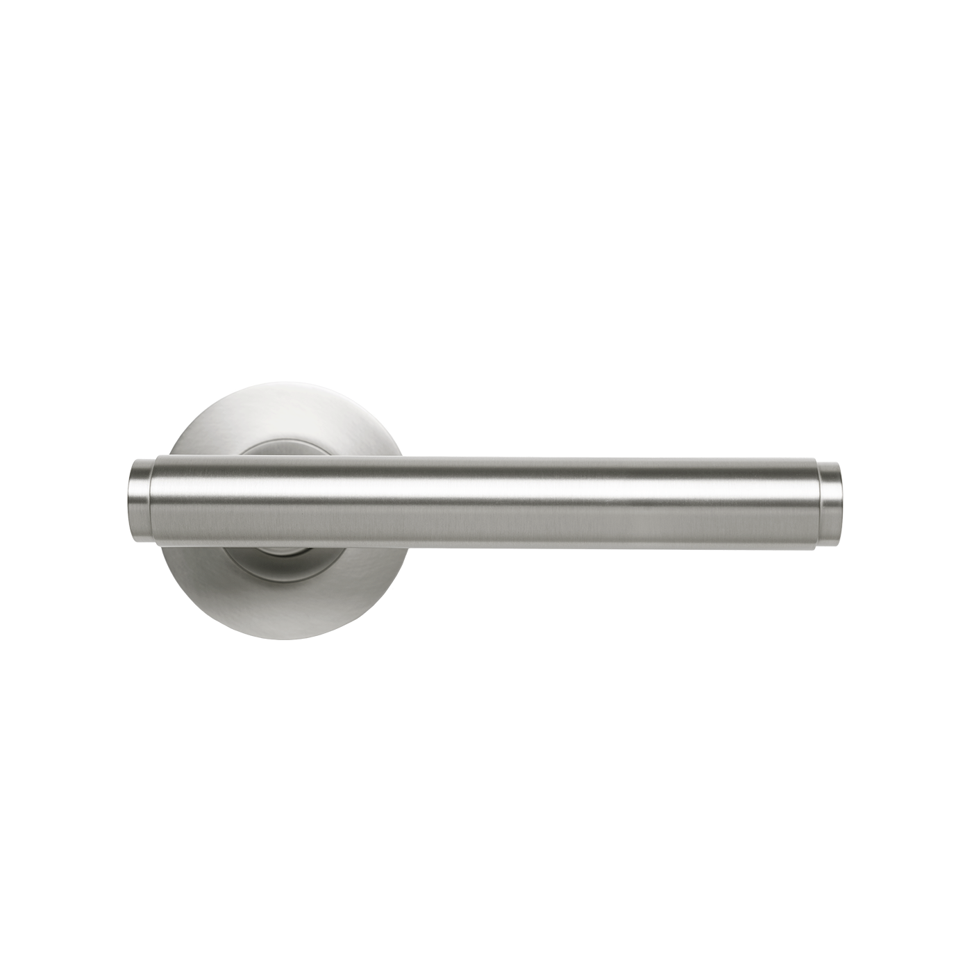 Momo Bellevue Solid Brass Plain Lever Entrance Set In Dull Brushed Nickel (1)