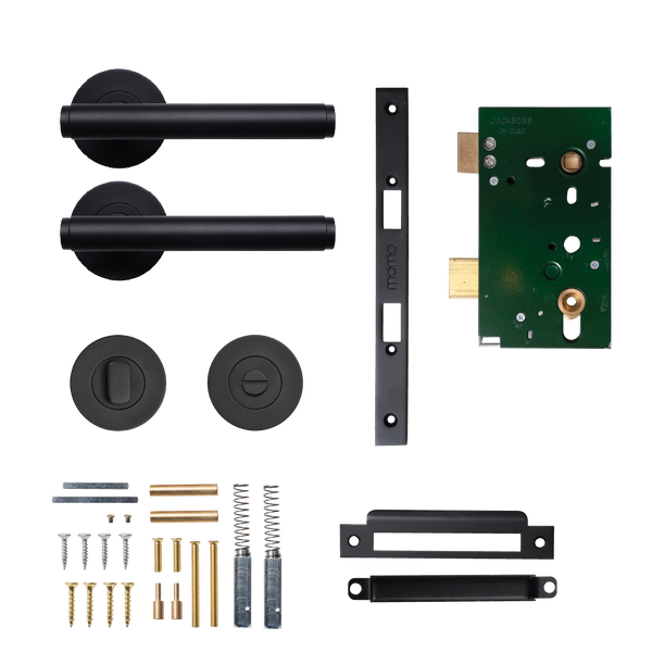 Momo Bellevue Solid Brass Mortice Lock Plain Privacy Lever Set In