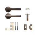 Momo Bellevue Solid Brass Plain Tubular Latch Passage Lever Set In Bronze