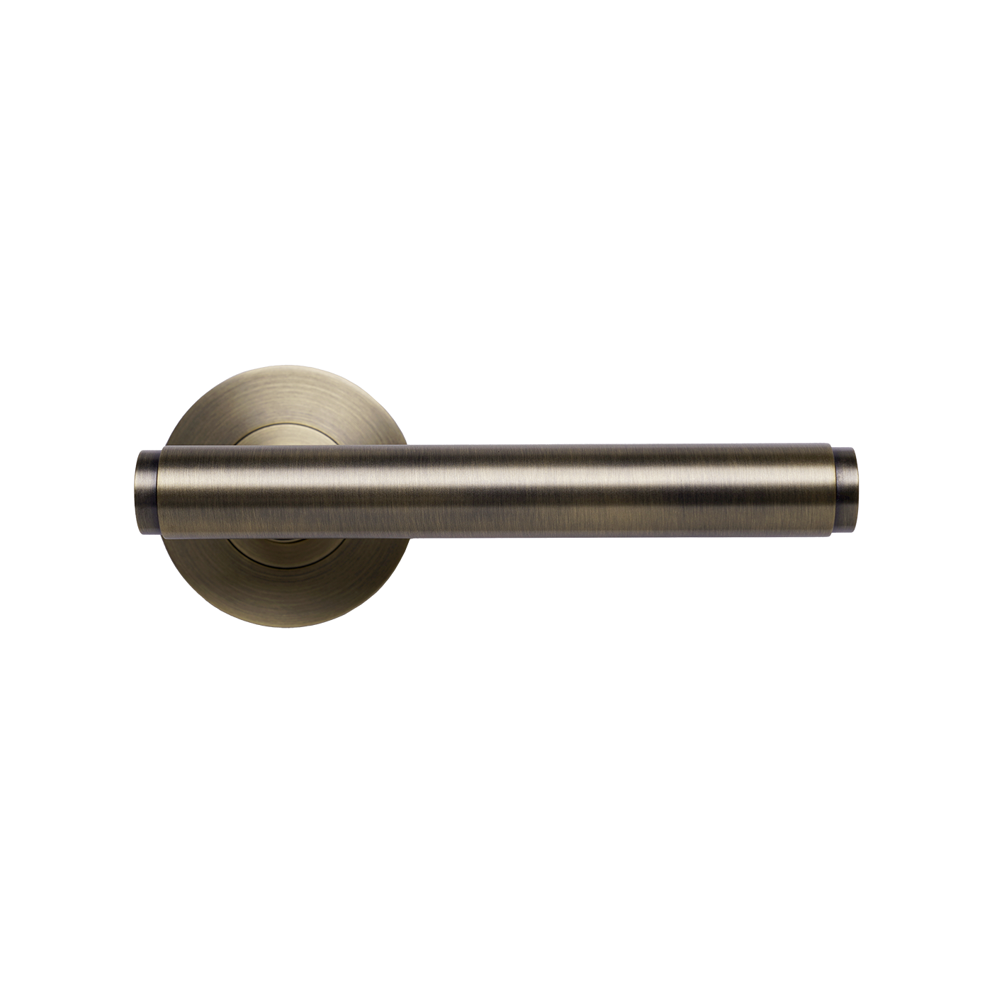 Momo Bellevue Solid Brass Plain Tubular Latch Passage Lever Set In Dark Brushed Brass (1)