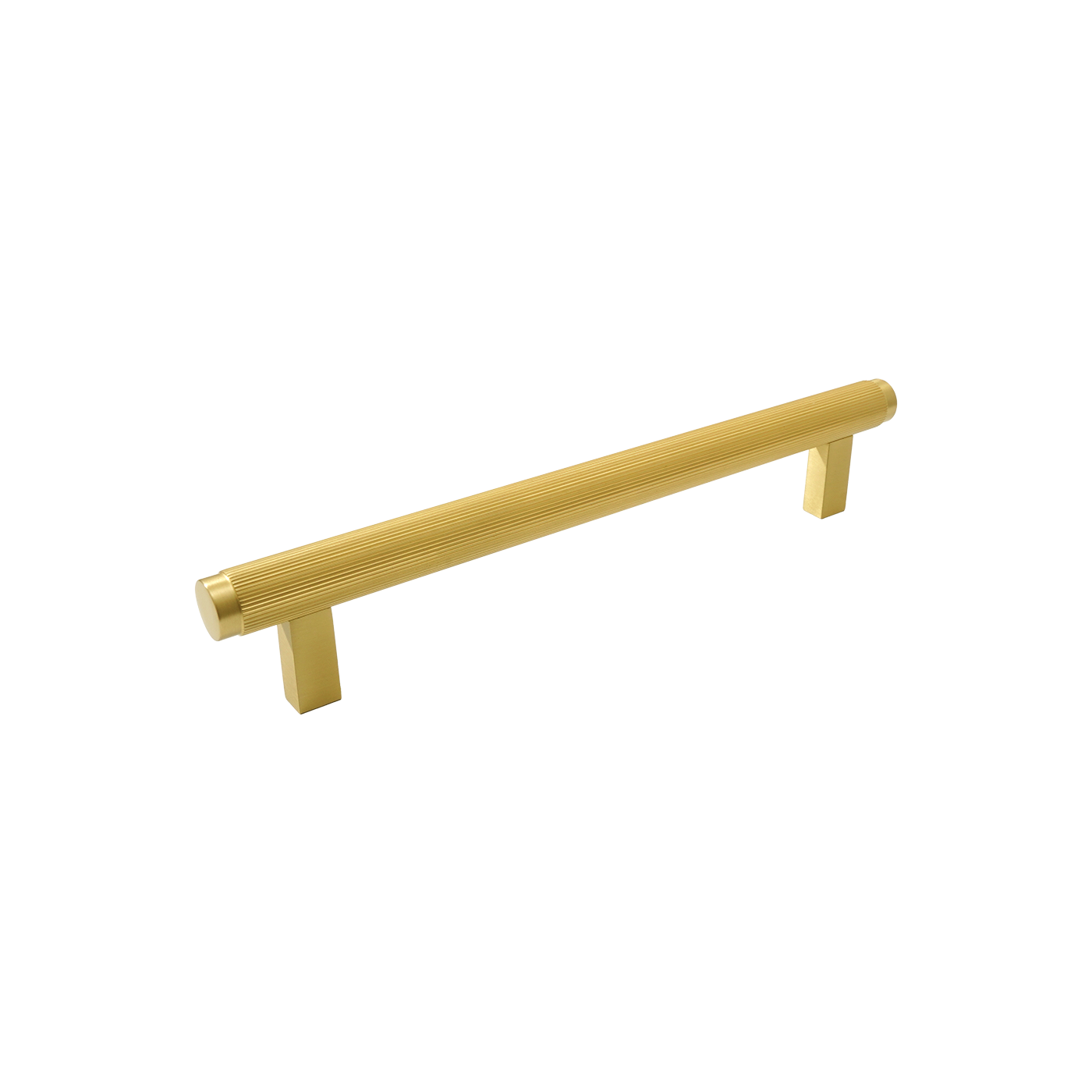 Momo Bellevue Lined Bar Pull Solid Brass 160mm in Brushed Satin Brass