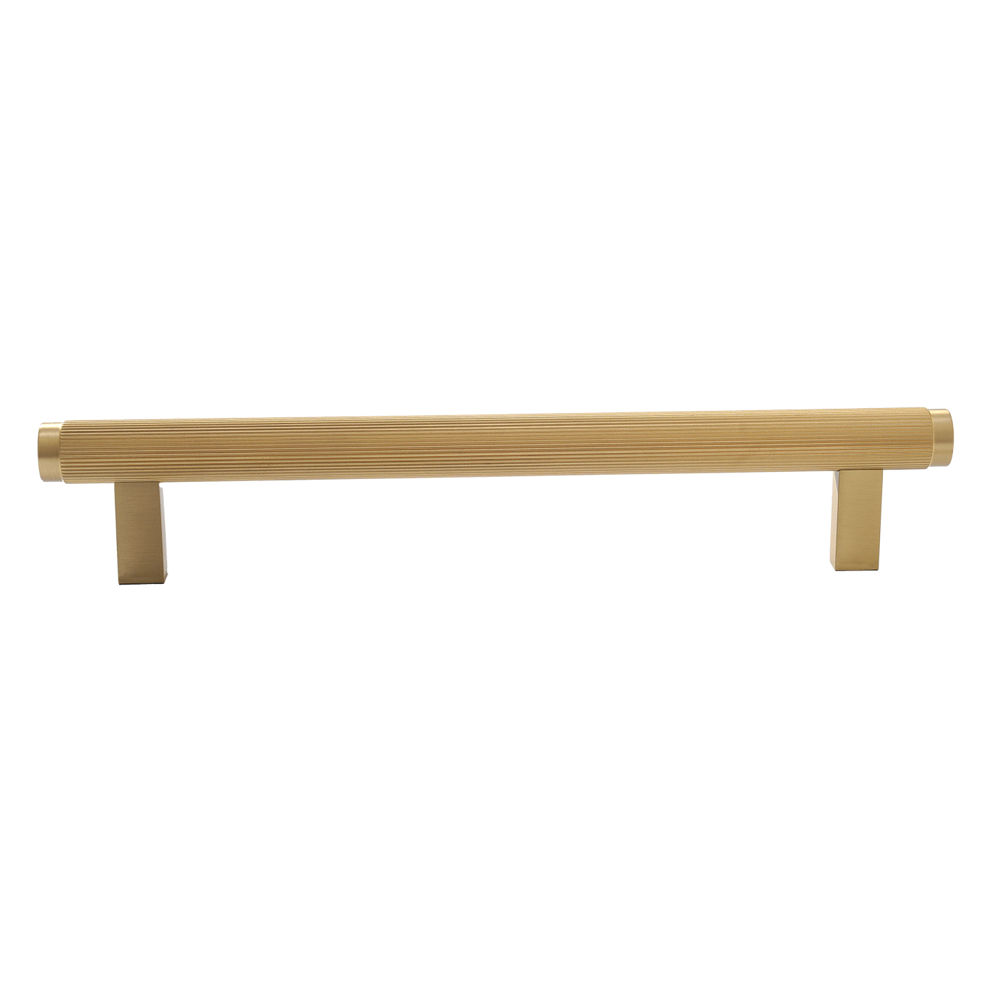 Momo Bellevue Lined Bar Pull Solid Brass 160mm in Brushed Satin Brass (1)
