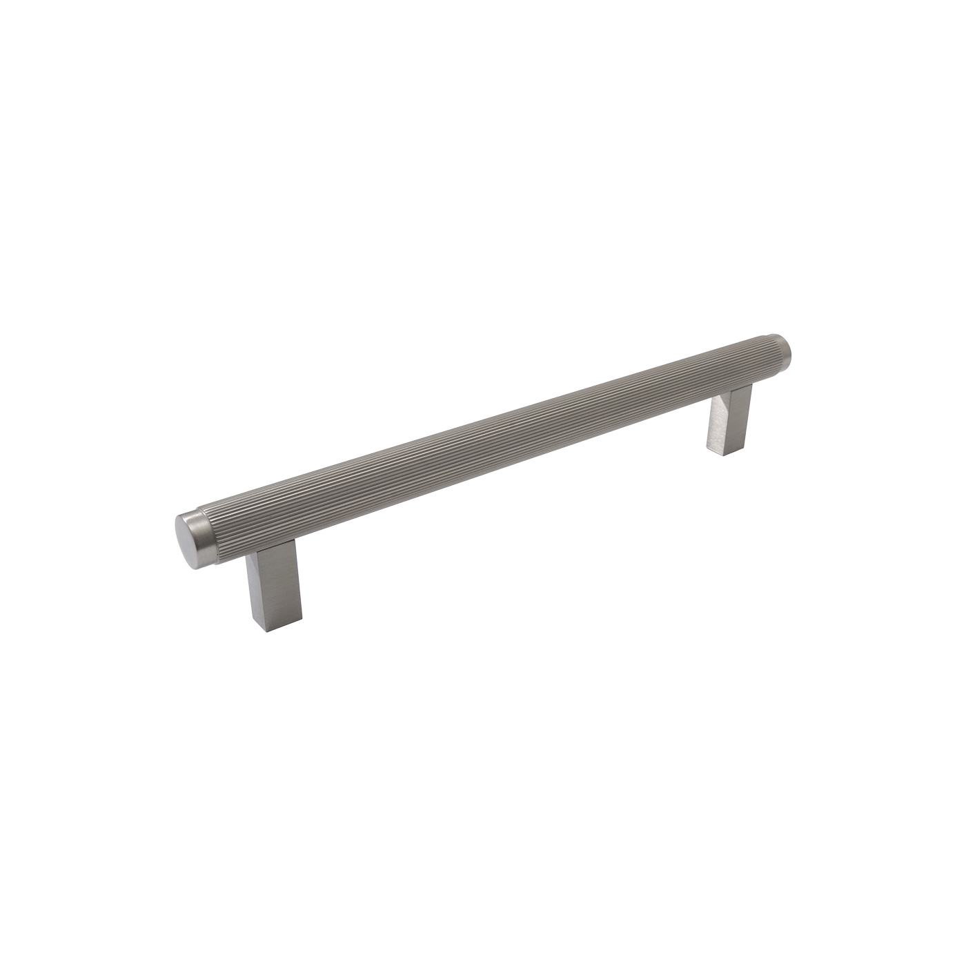 Momo Bellevue Lined Bar Pull Solid Brass 160mm in Dull Brushed Nickel