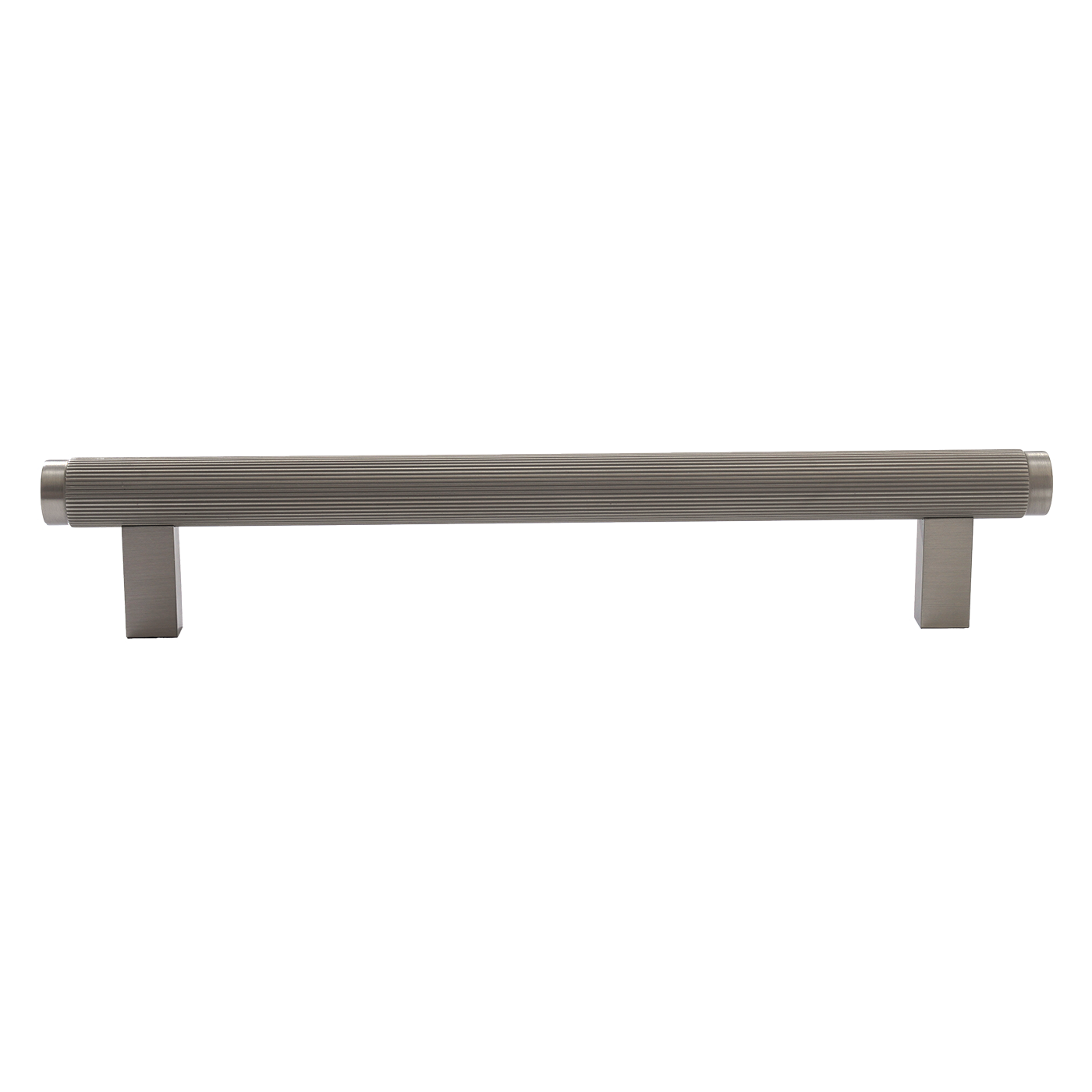 Momo Bellevue Lined Bar Pull Solid Brass 160mm in Dull Brushed Nickel (1)