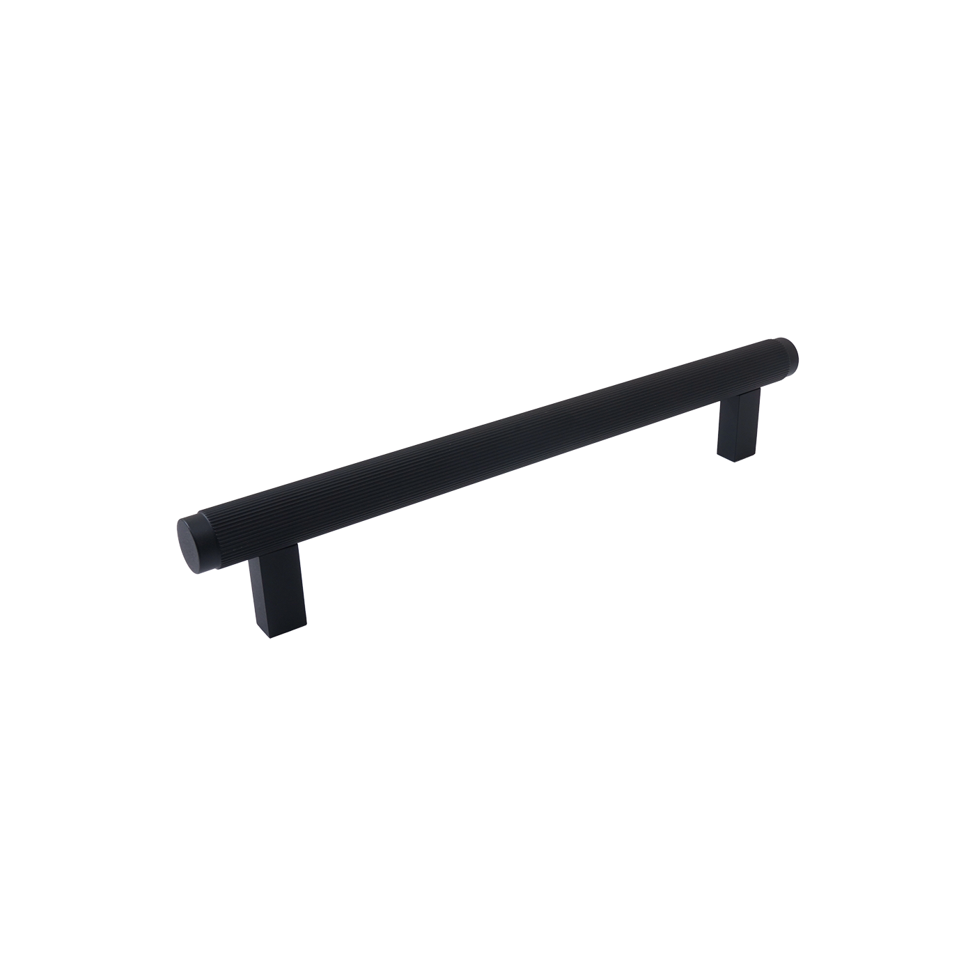 Momo Bellevue Lined Bar Pull Solid Brass 160mm in Matt Black