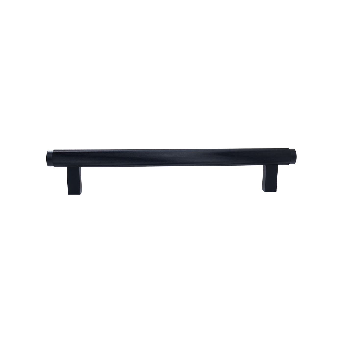 Momo Bellevue Lined Bar Pull Solid Brass 160mm in Matt Black (1)