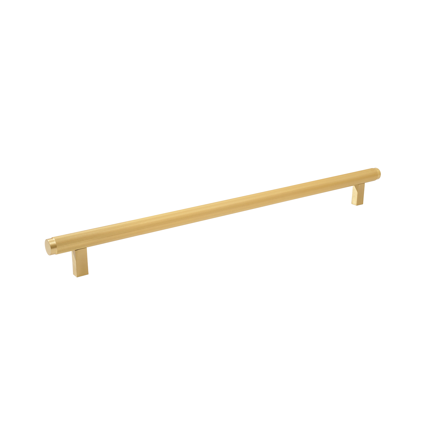 Momo Bellevue Lined Bar Pull Solid Brass 320mm in Brushed Satin Brass