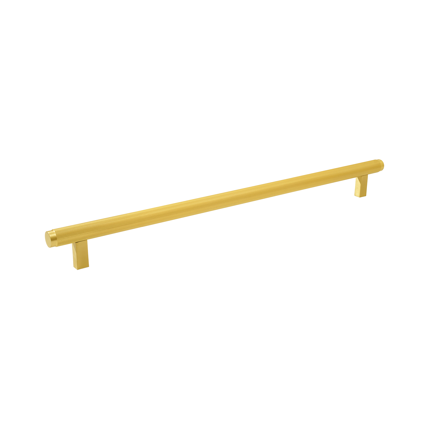 Momo Bellevue Lined Bar Pull Solid Brass 320mm in Brushed Satin Brass