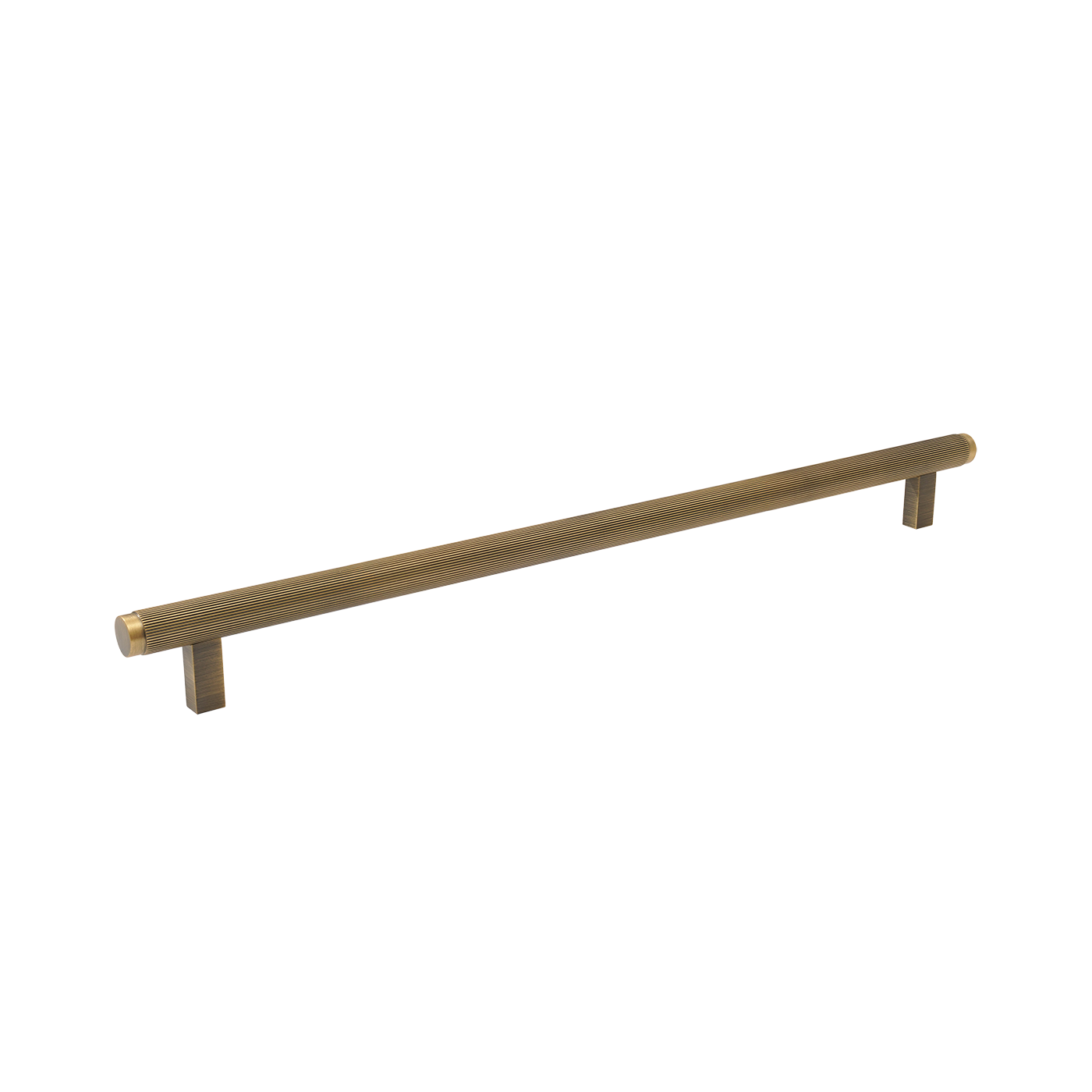 Momo Bellevue Lined Bar Pull Solid Brass 320mm in Dark Brushed Brass