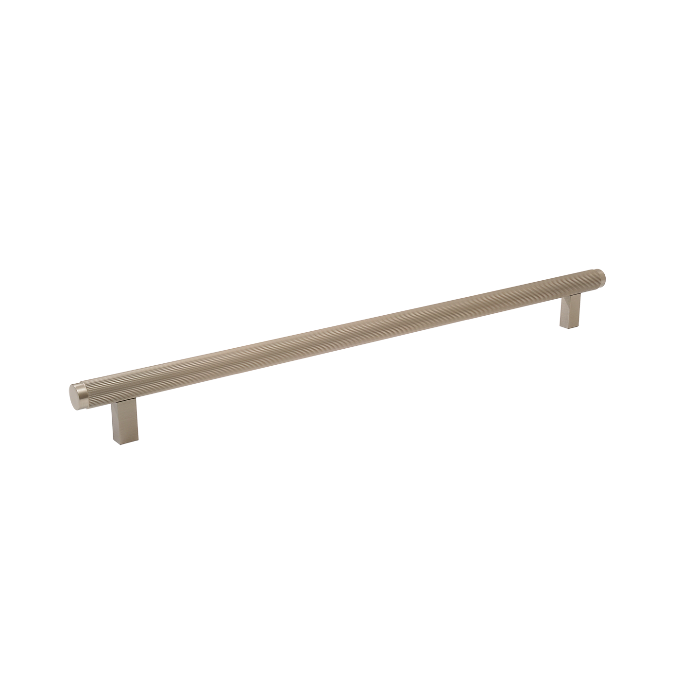 Momo Bellevue Lined Bar Pull Solid Brass 320mm in Dull Brushed Nickel