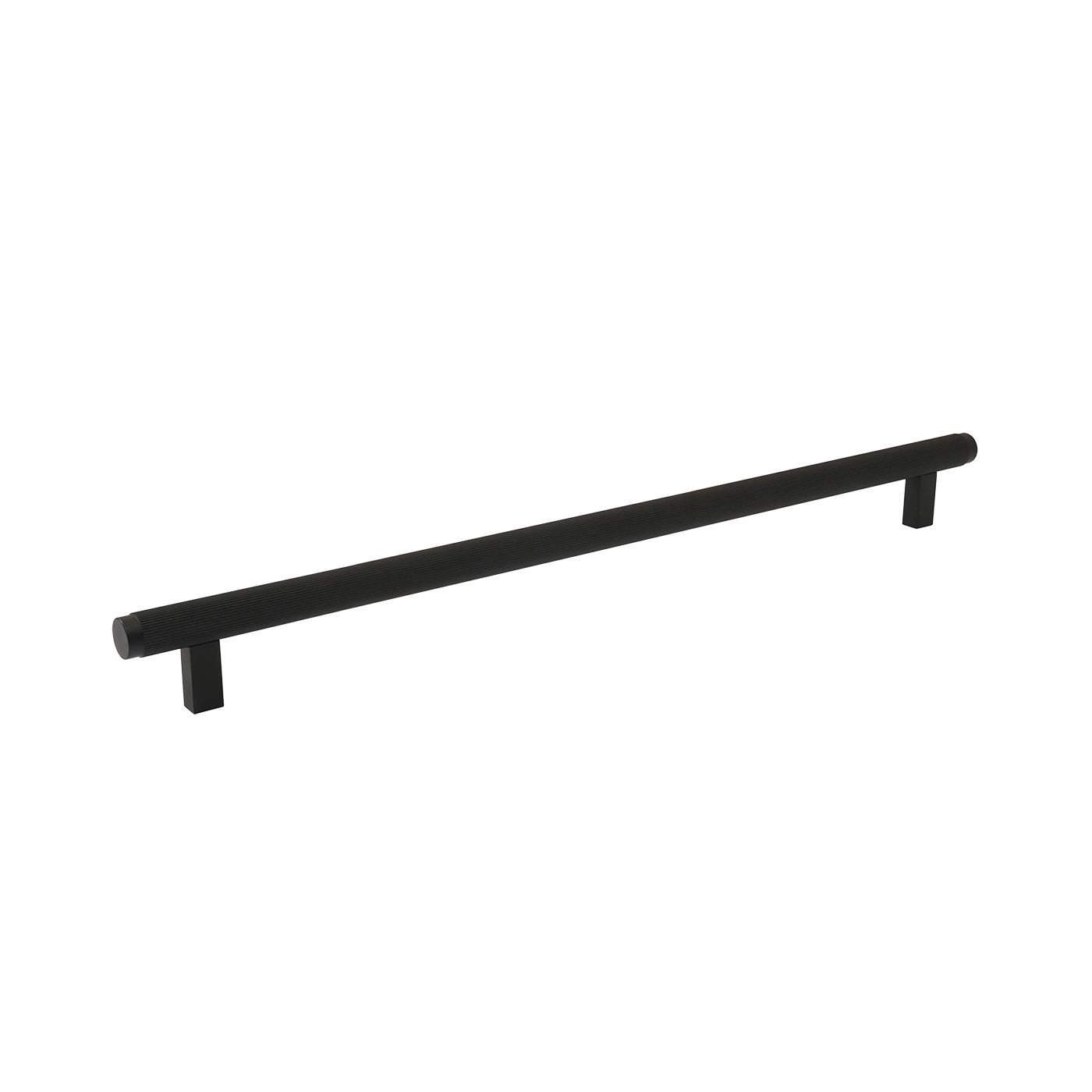 Momo Bellevue Lined Bar Pull Solid Brass 320mm in Matt Black