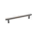 Momo Bellevue Plain Bar Pull Solid Brass 160mm in Dull Brushed Nickel