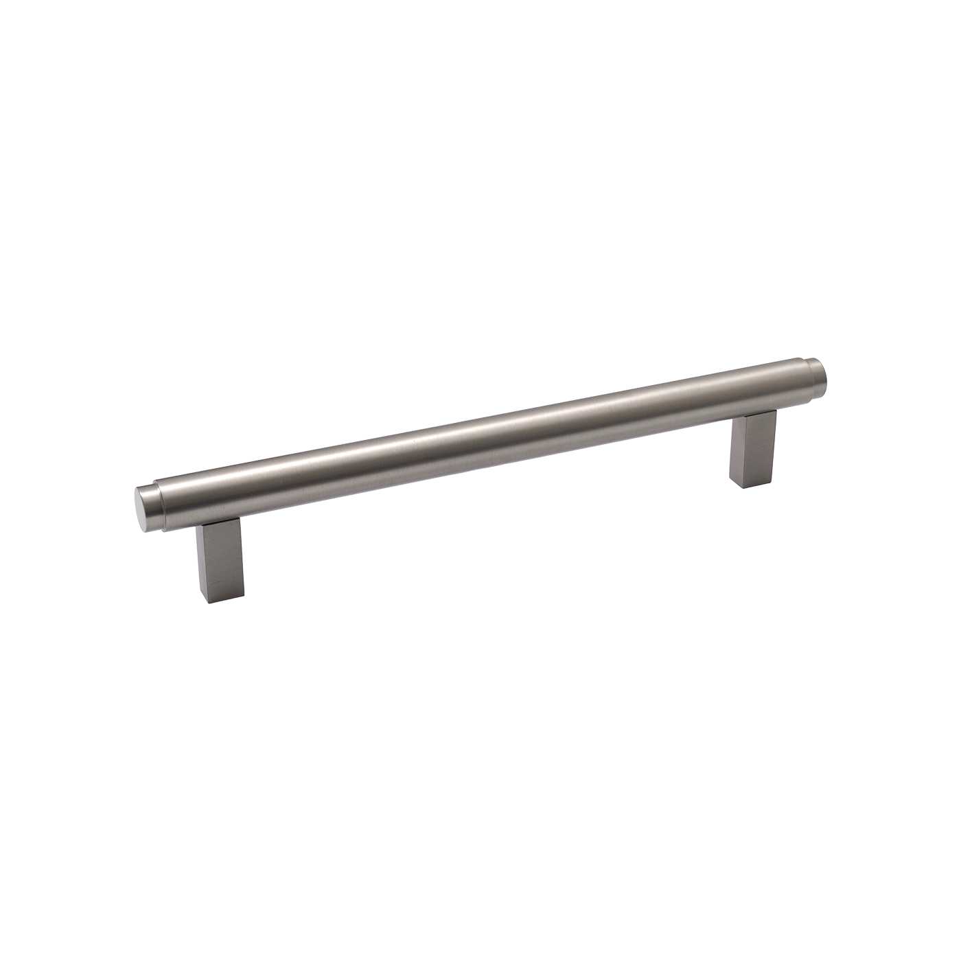 Momo Bellevue Plain Bar Pull Solid Brass 160mm in Dull Brushed Nickel
