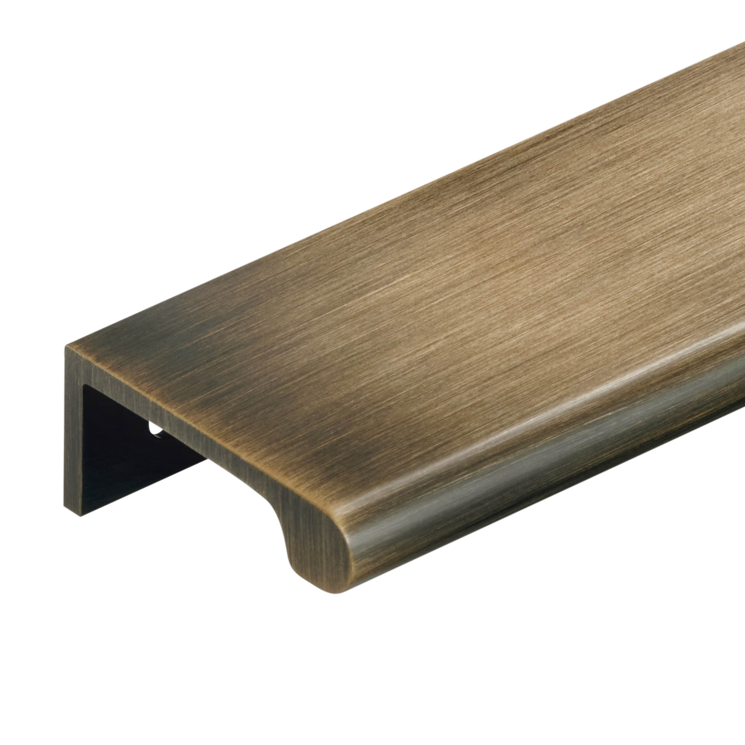Momo Chelsea Solid Brass Lip Pull 96mm in Dark Brushed Brass (2)