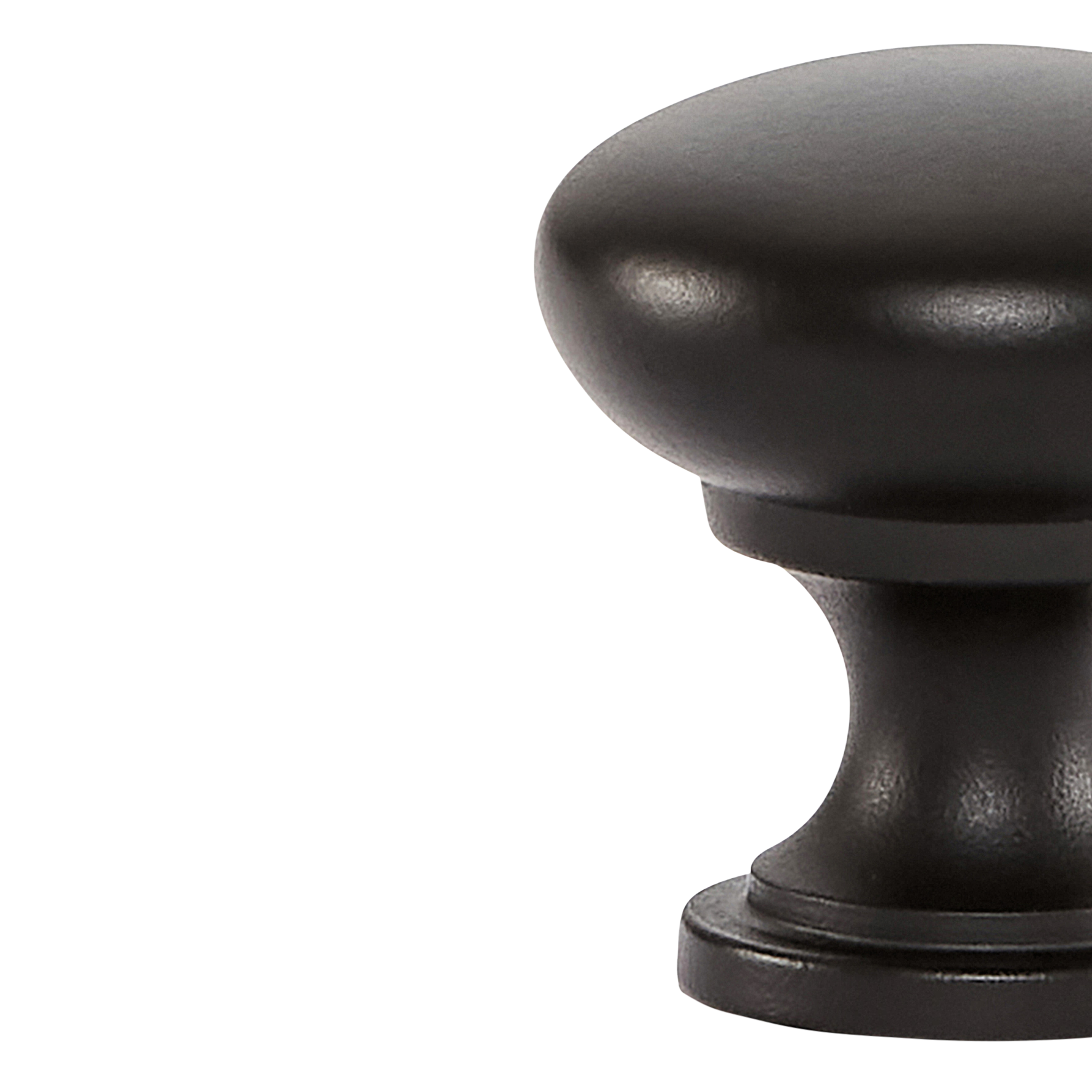 Momo Florencia Plain Knob 29mm in Matt Black (2)