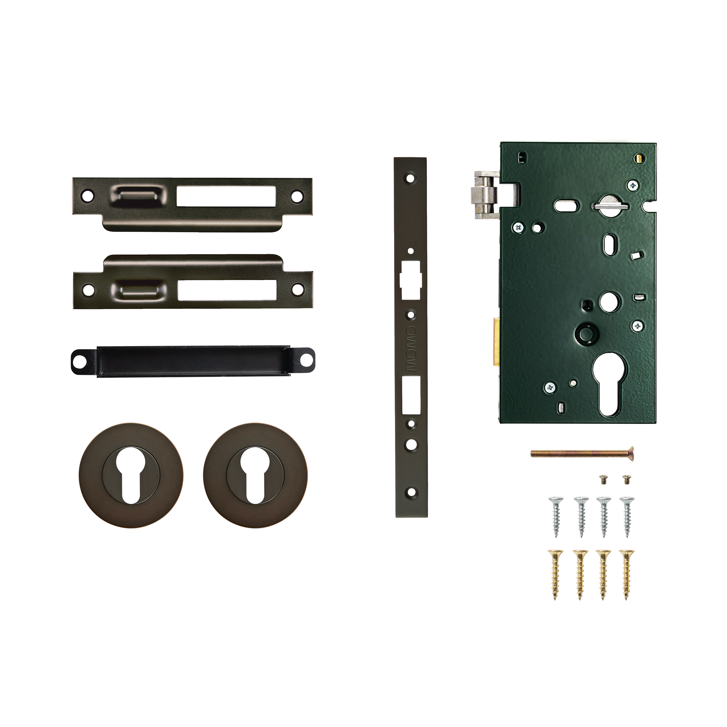 Momo Roller Mortice Entrance Set - Dark Bronze