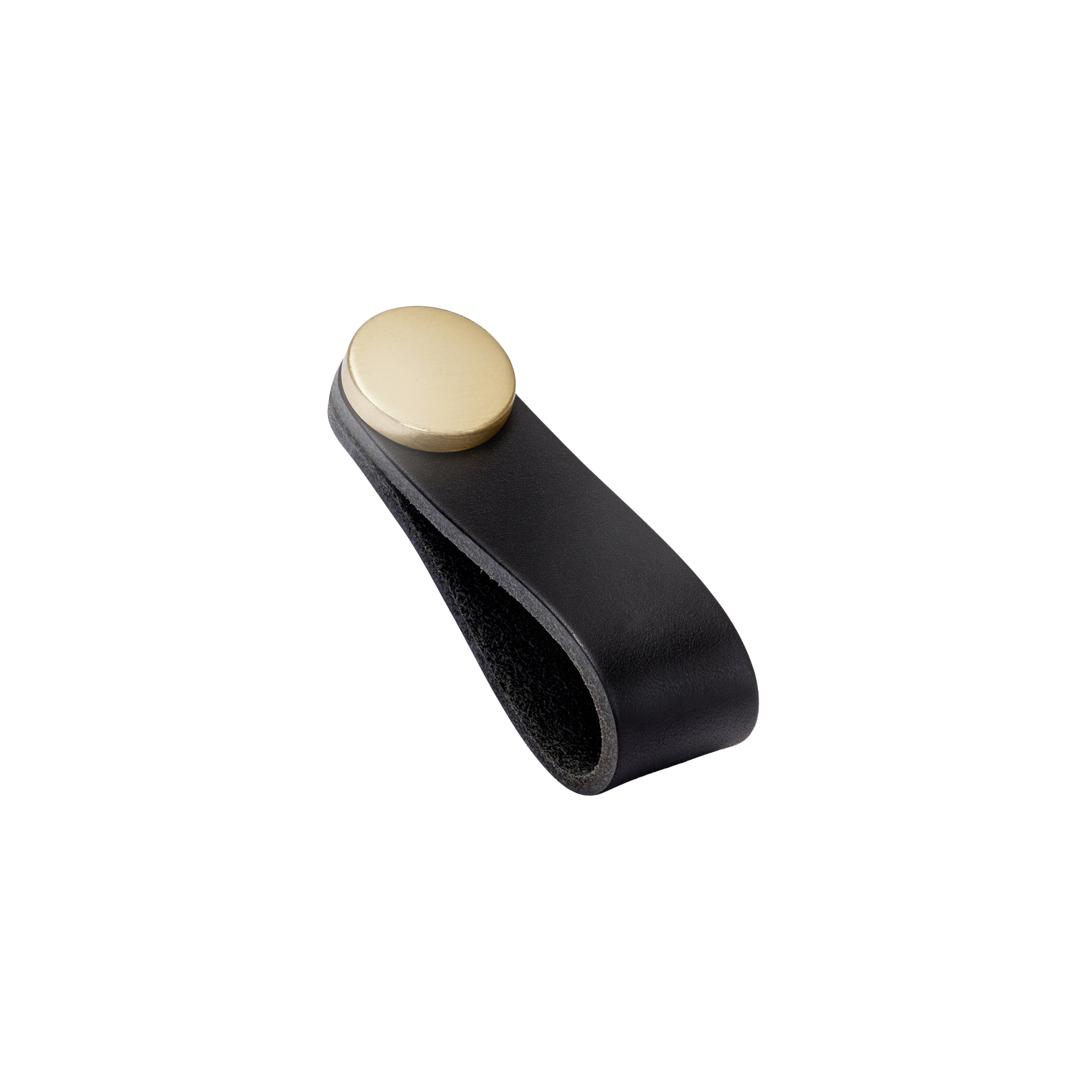 Momo Flexa Leather Pull 70mm in Black with Brass Buttons