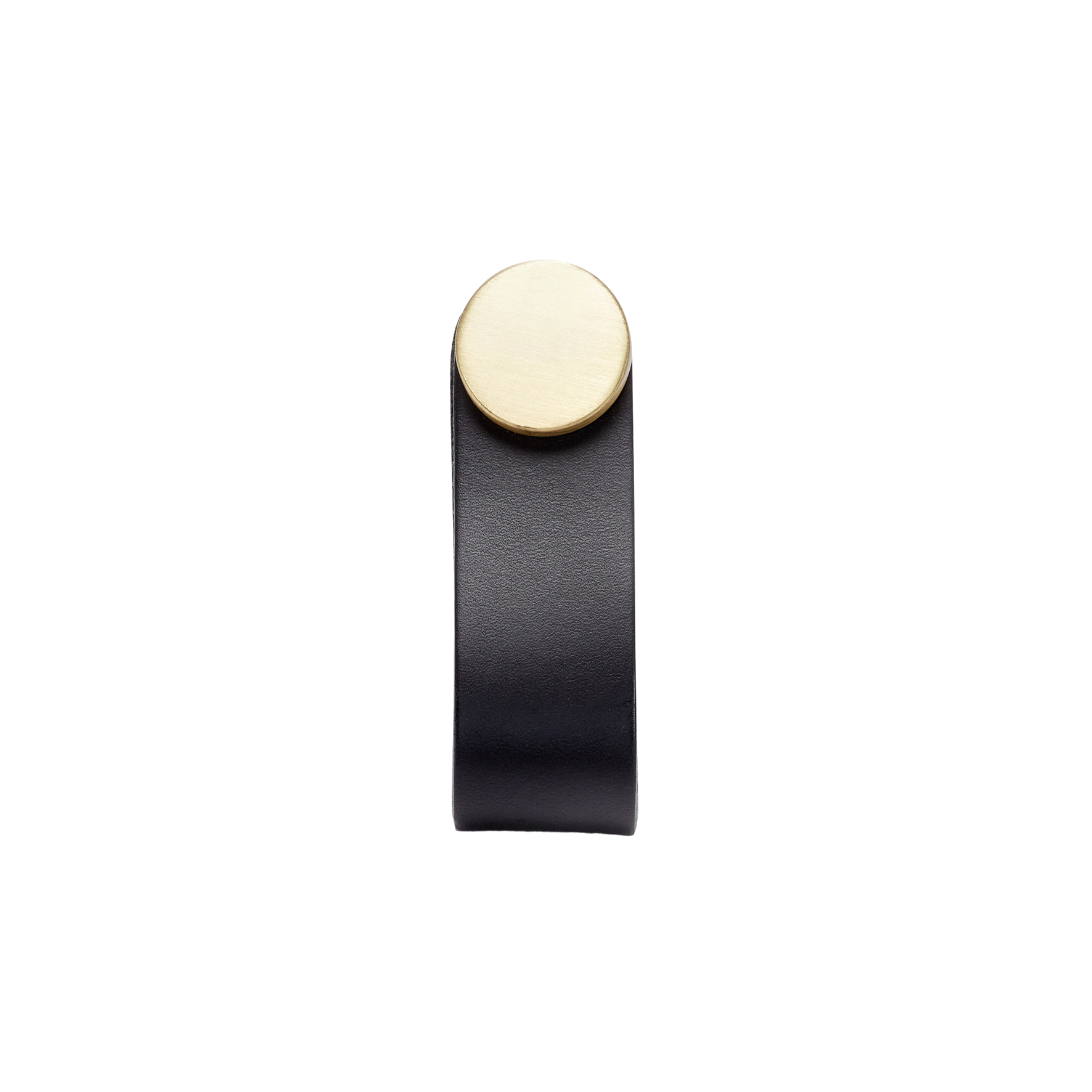 Momo Flexa Leather Pull 70mm in Black with Brass Buttons (1)