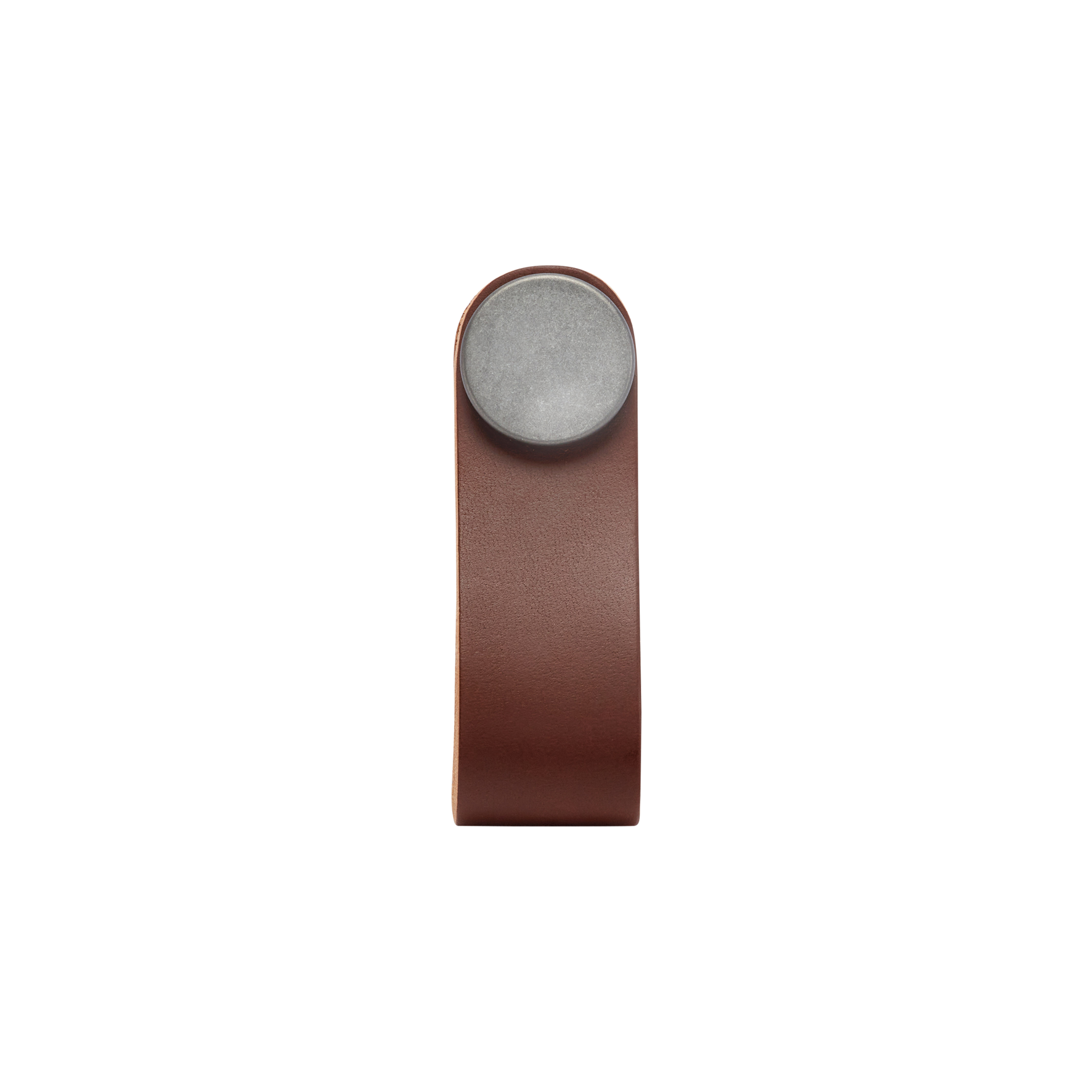 Momo Flexa Leather Pull 70mm in Dark Brown with Pewter Buttons (1)