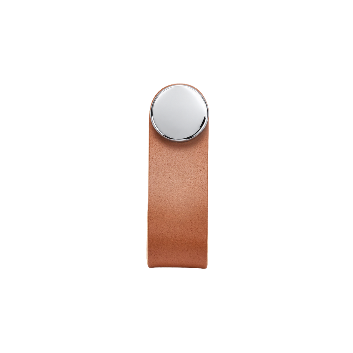 Momo Flexa Leather Pull 70mm in Light Tan with Chrome Plated Buttons (1)