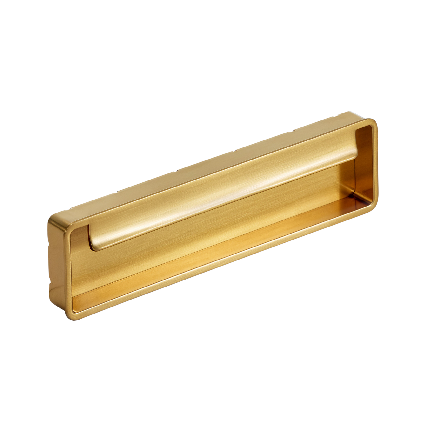 Momo Fold Flush Pull 128mm in Brushed Gold