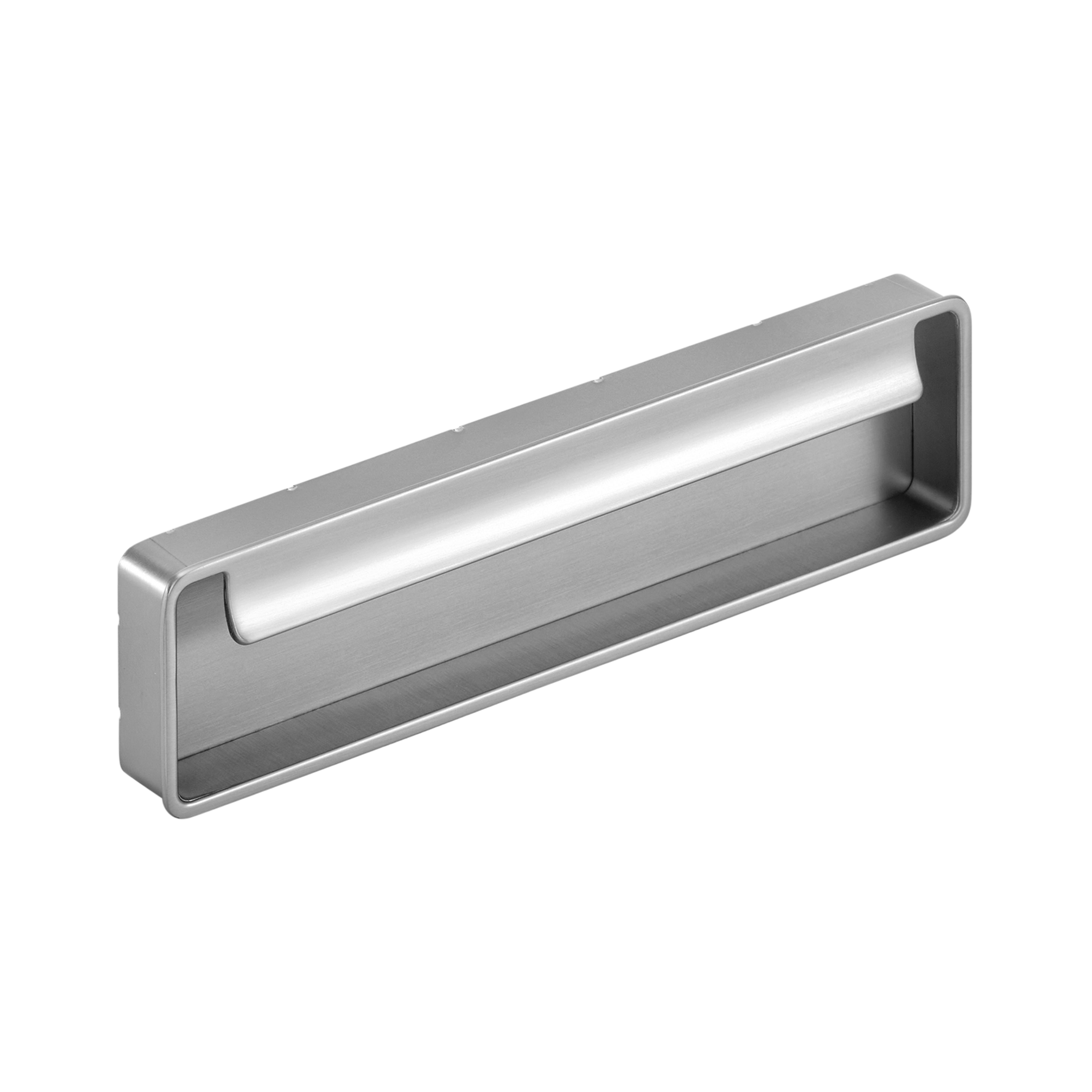 Momo Fold Flush Pull 128mm in Brushed Nickel